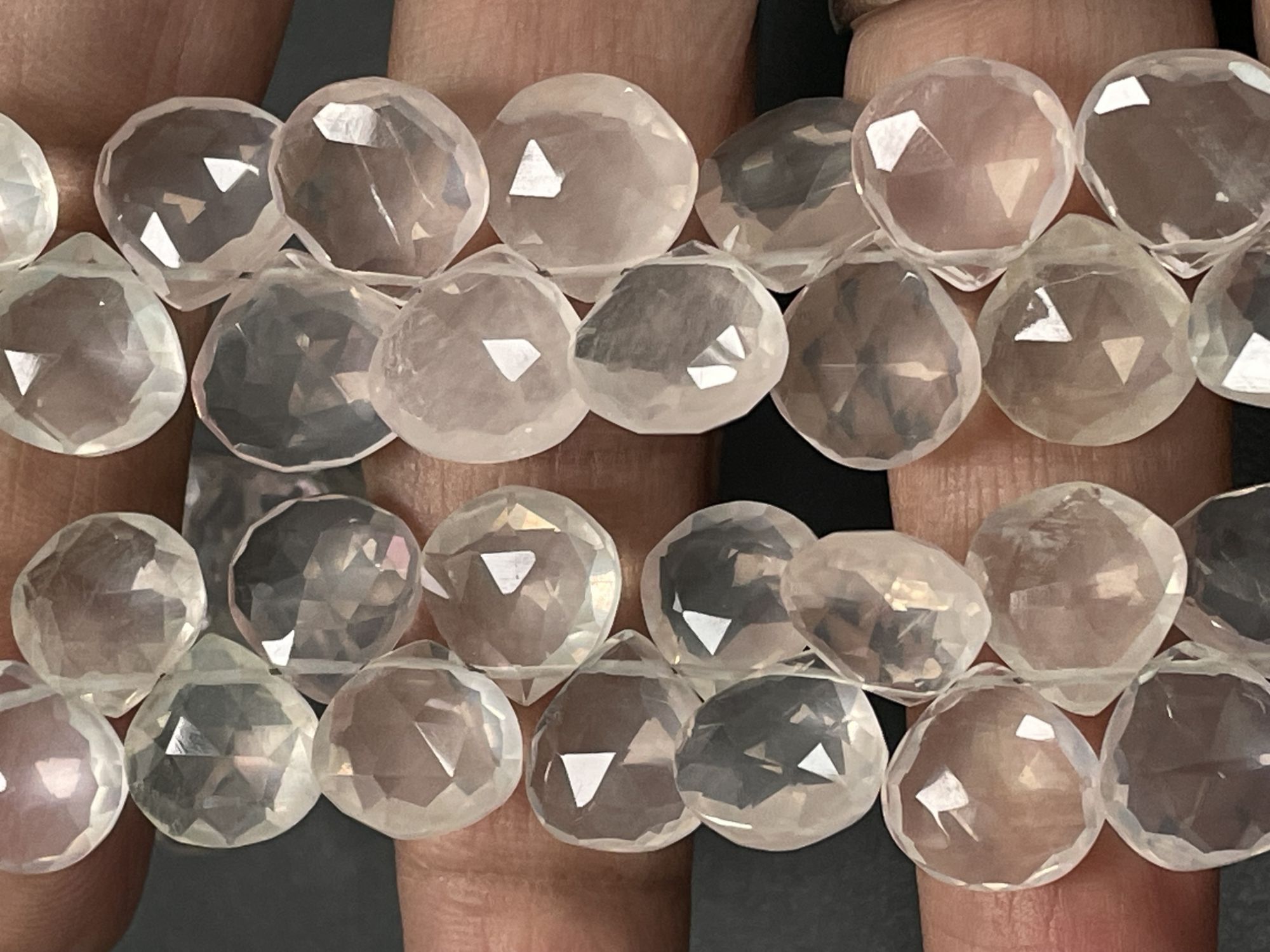 Rose Quartz Heart Faceted