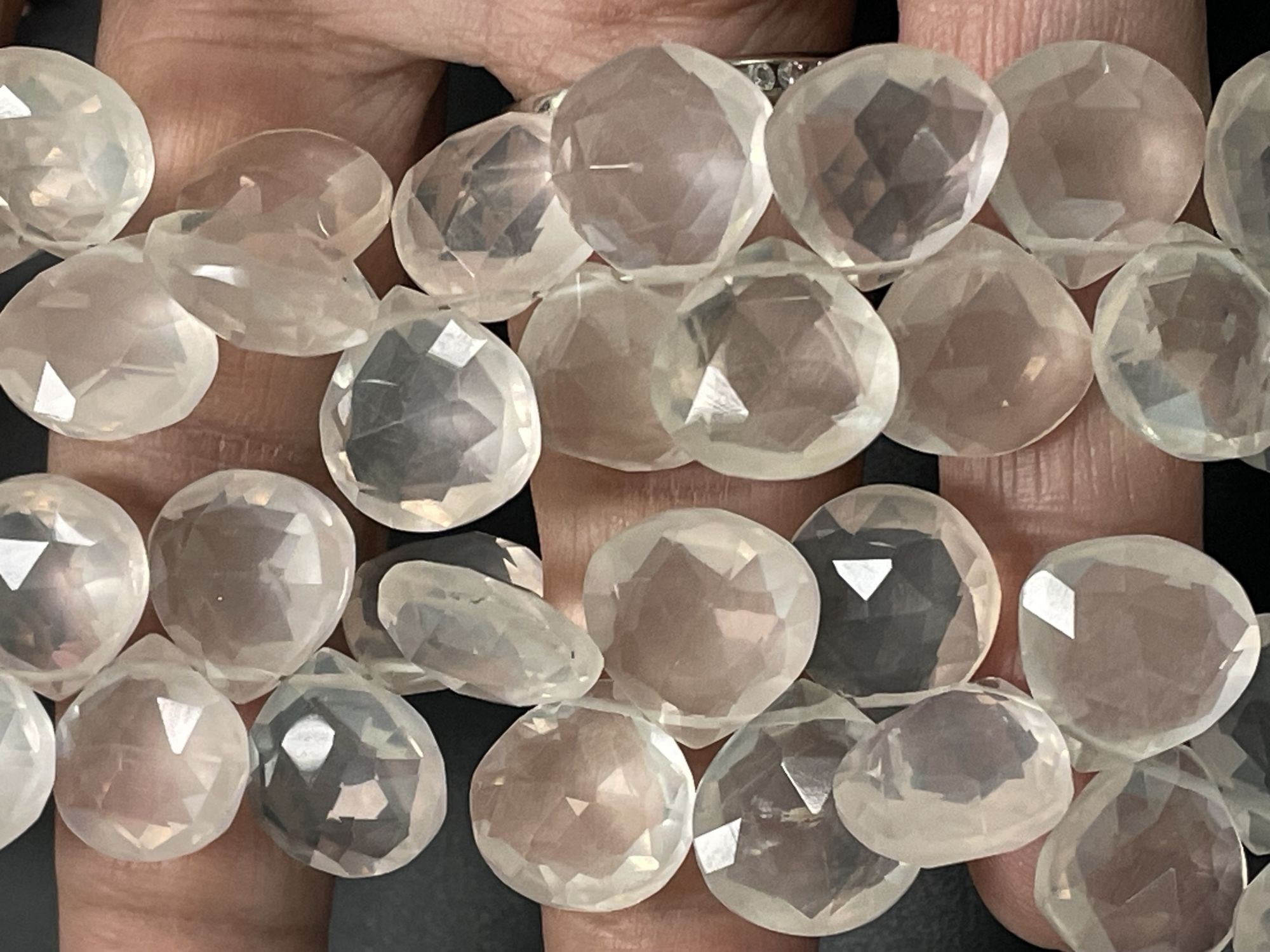 Rose Quartz Heart Faceted