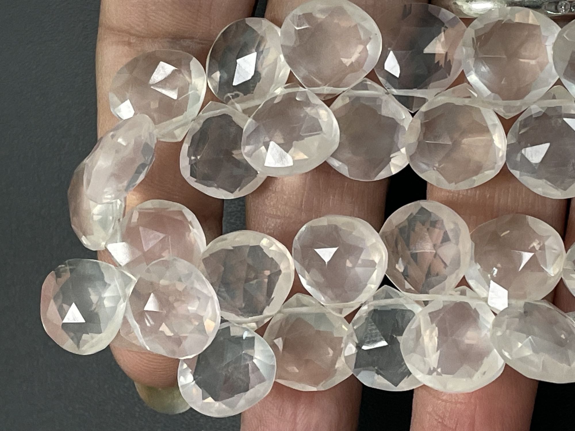 Rose Quartz Heart Faceted