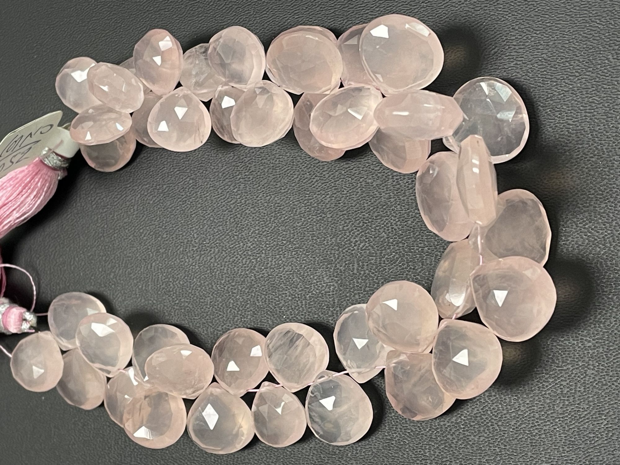 Rose Quartz Heart Faceted