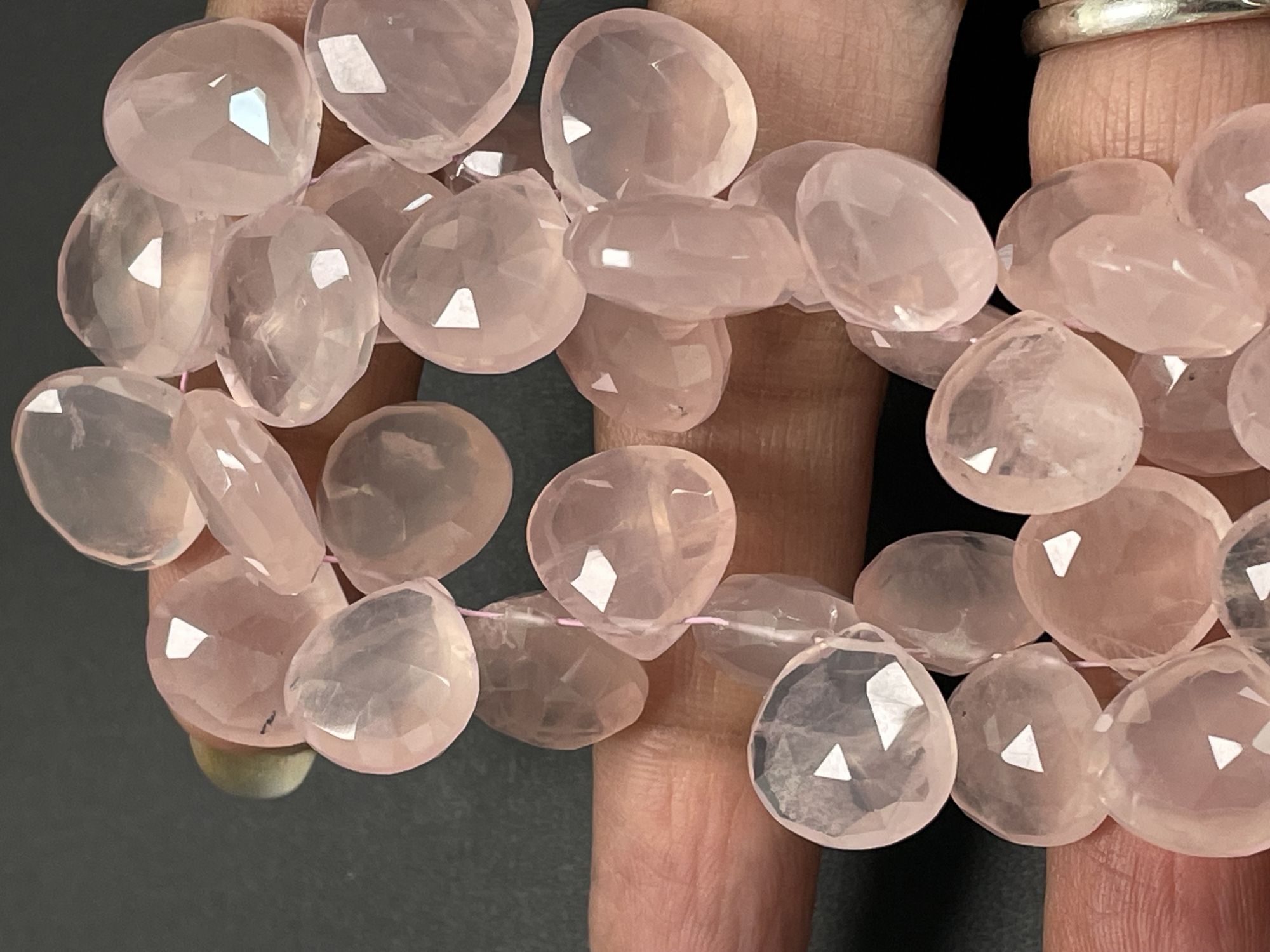 Rose Quartz Heart Faceted