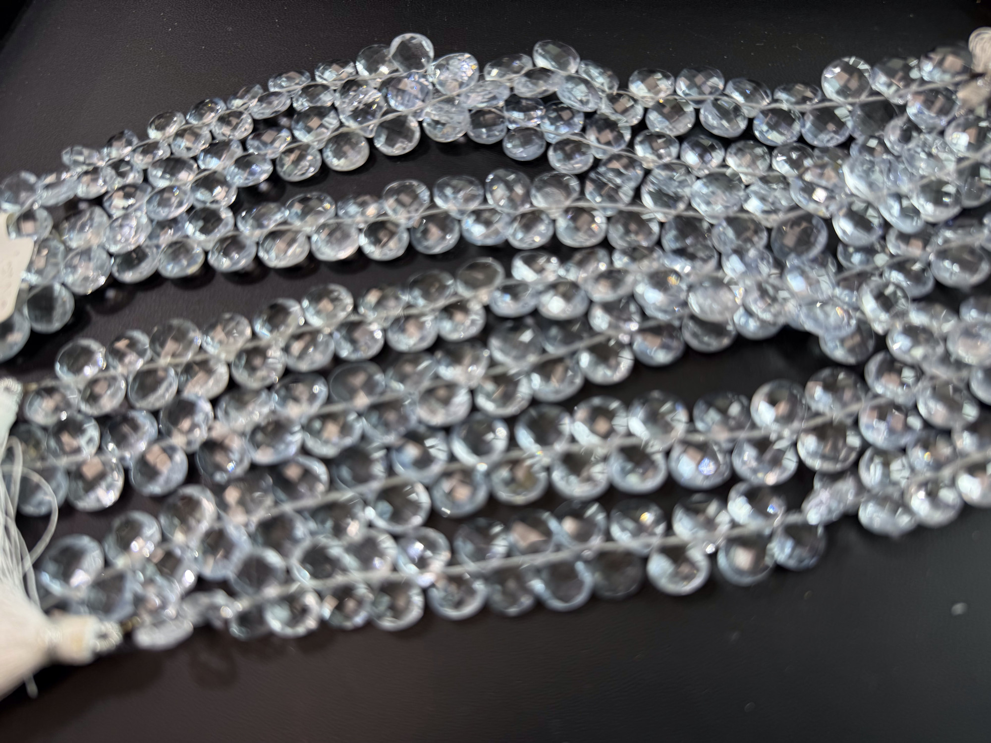 Ice Hydro Quartz Hearts Faceted