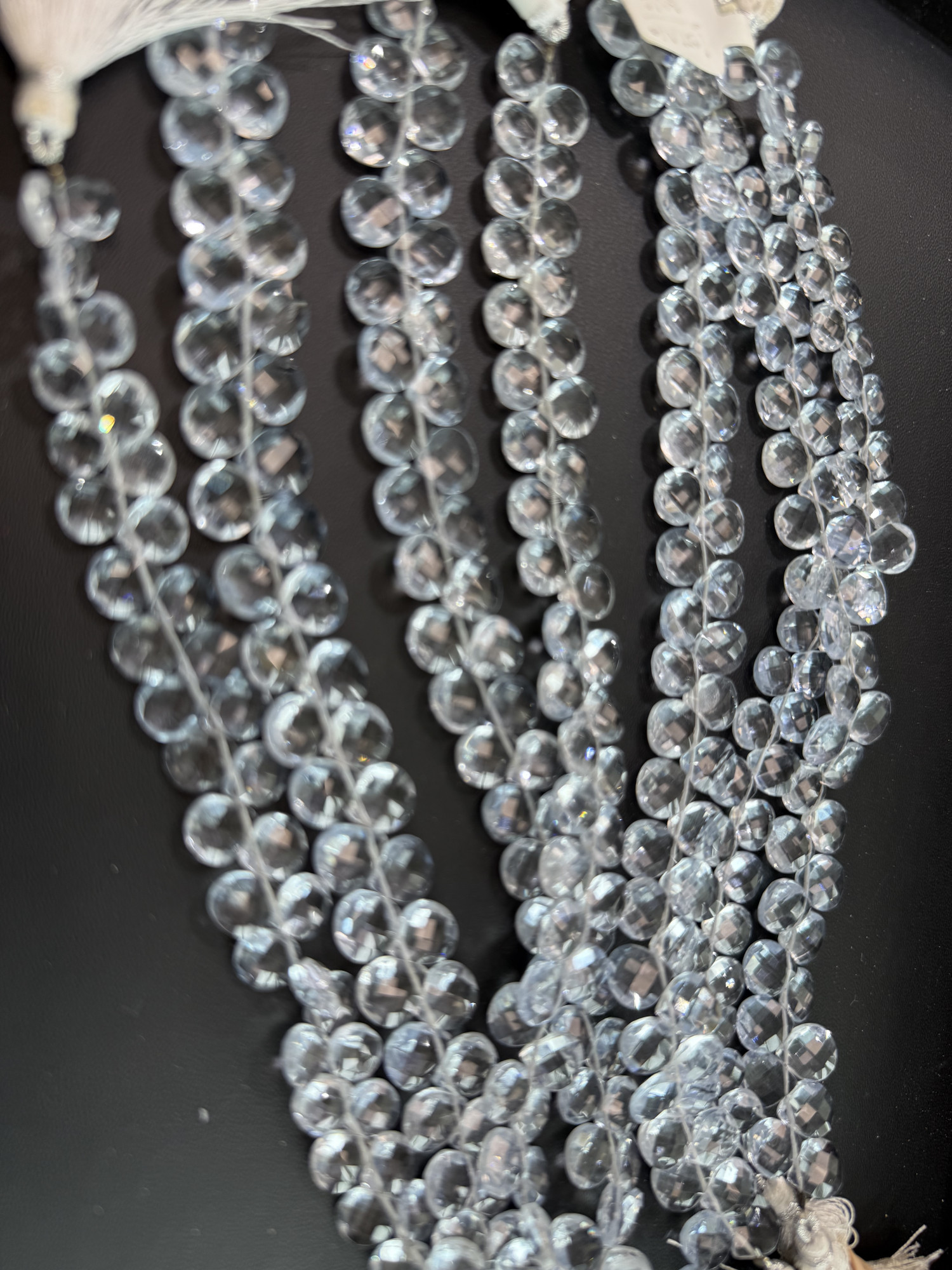 Ice Hydro Quartz Hearts Faceted