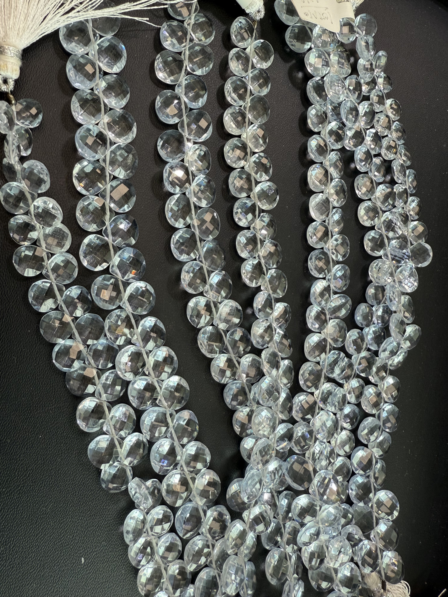 Ice Hydro Quartz Hearts Faceted