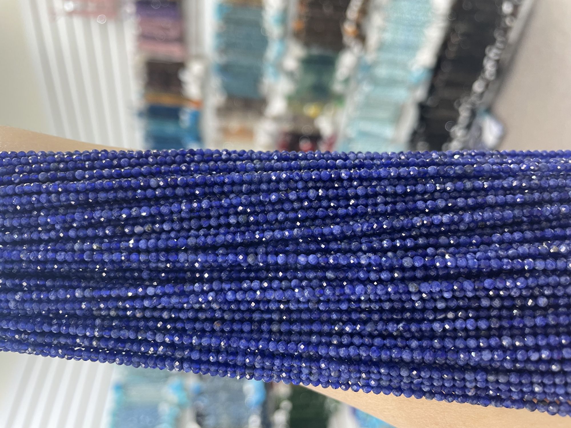 Sodalite Rondelle Faceted