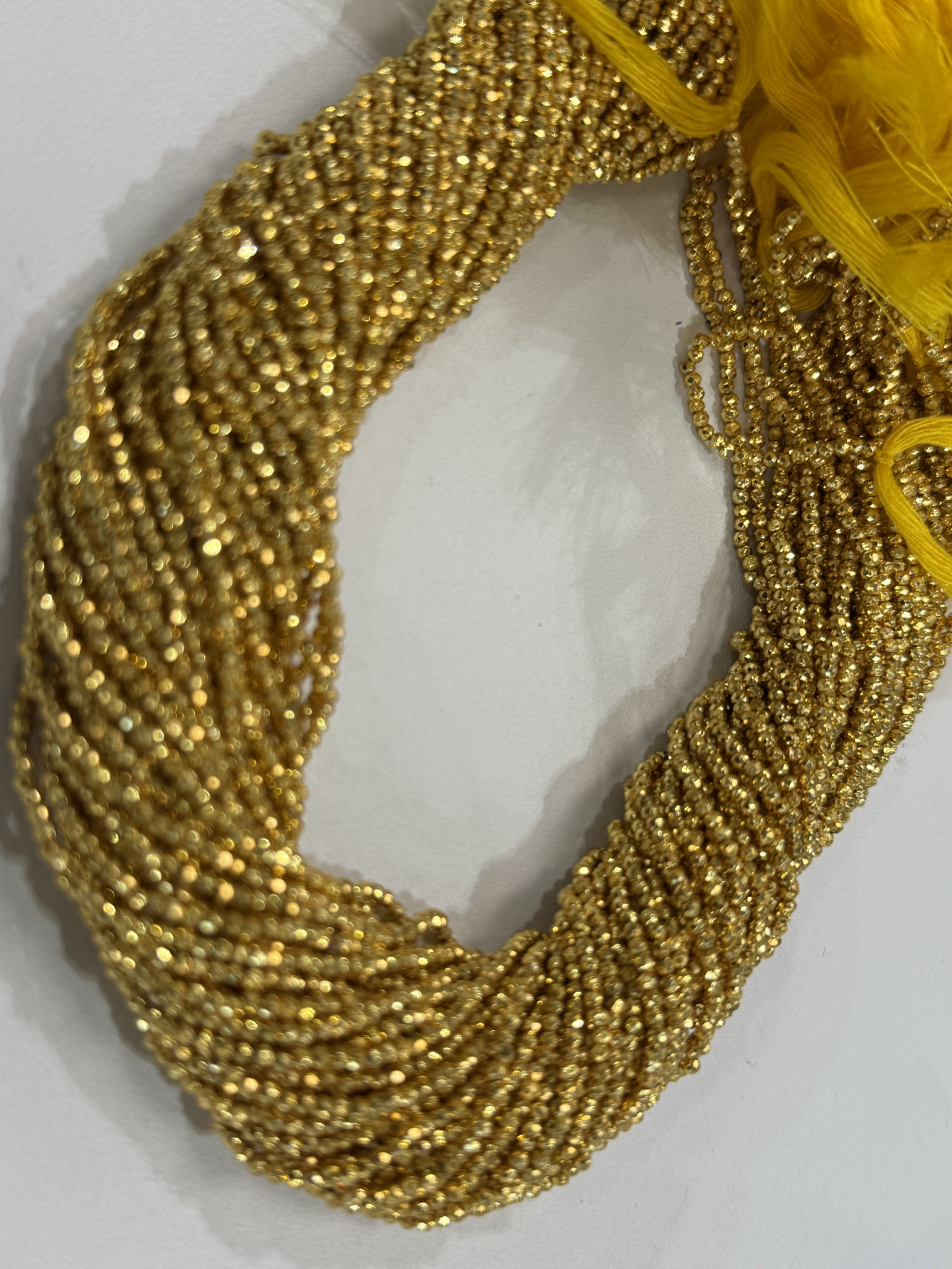 Coated Pyrite Rondelle Faceted