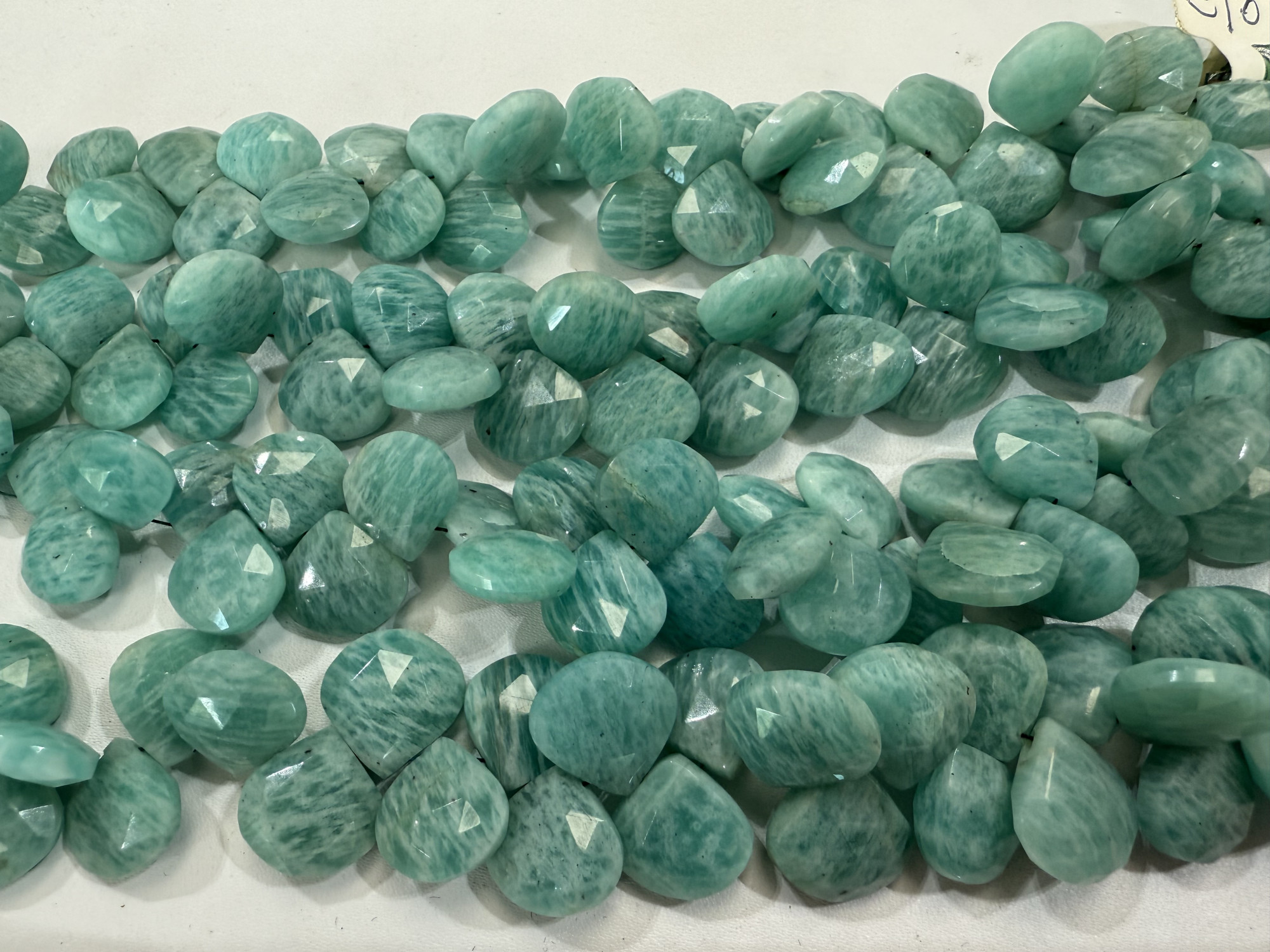 Amazonite Heart Faceted