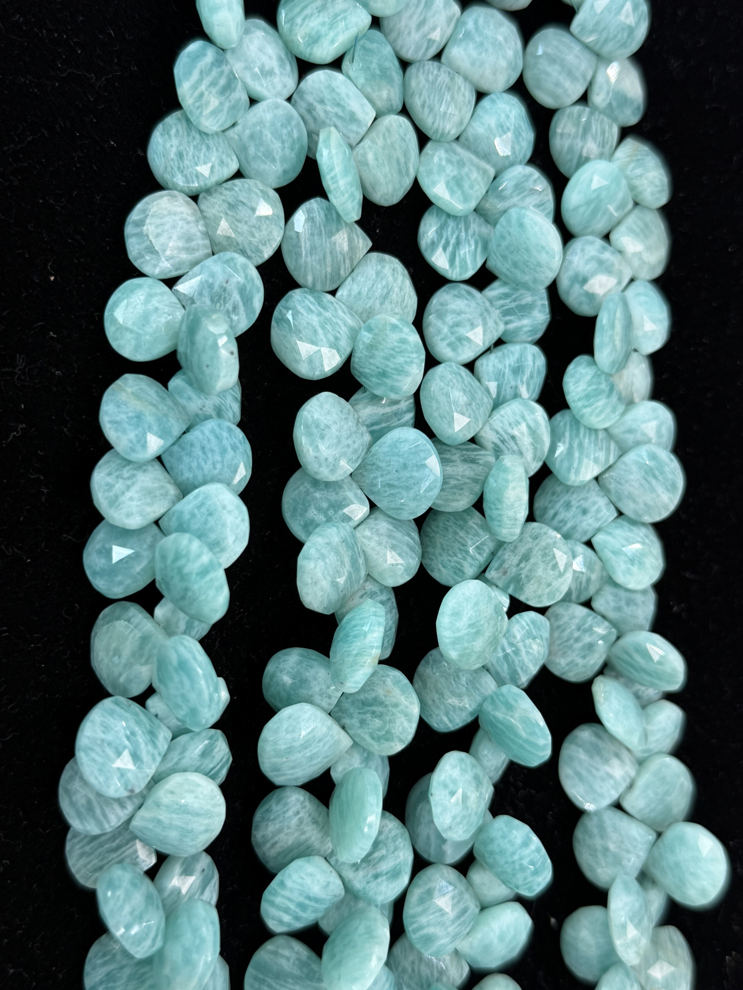 Amazonite Heart Faceted