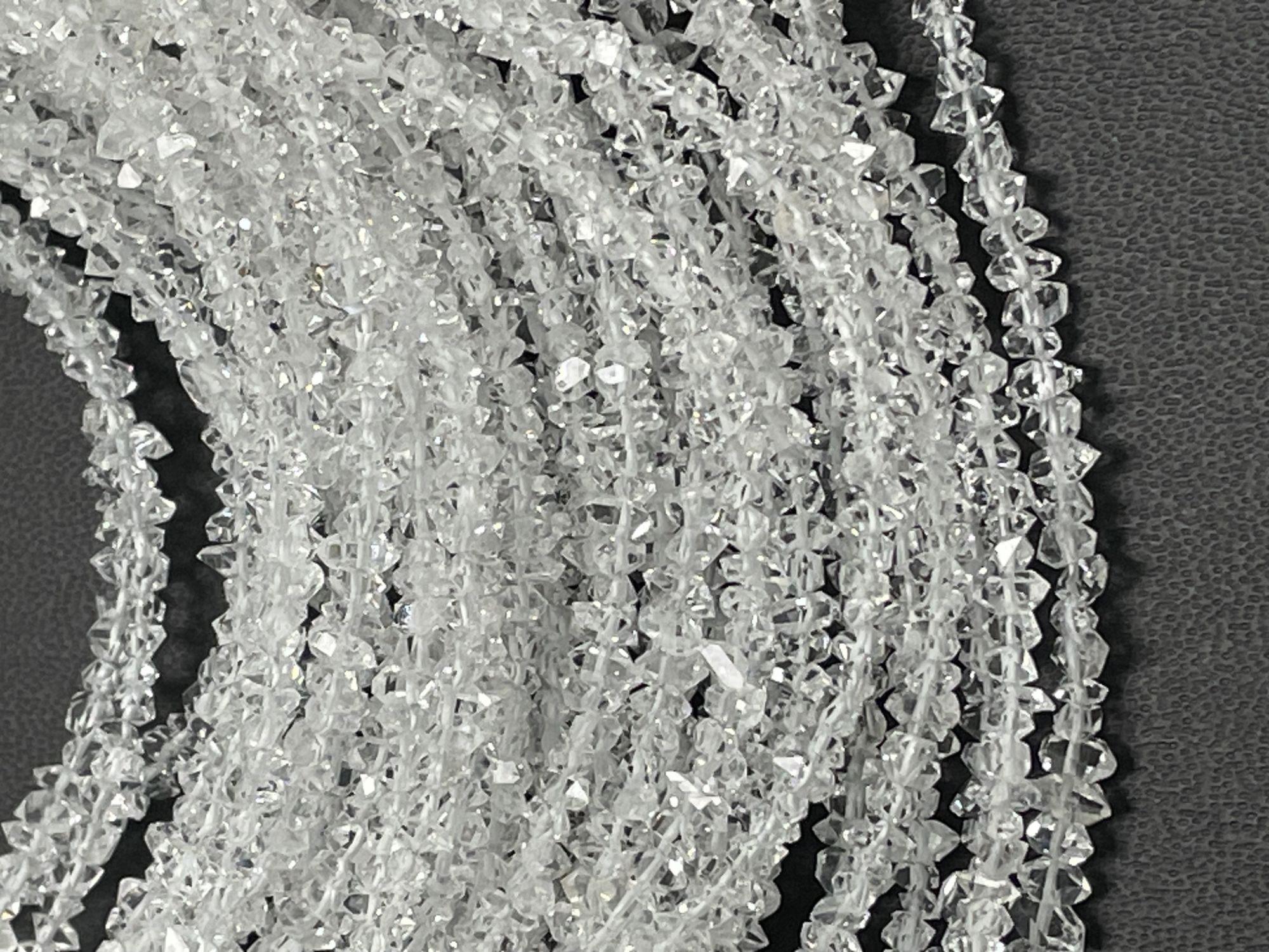 Herkimer Diamond Funky Cut Faceted Quartz