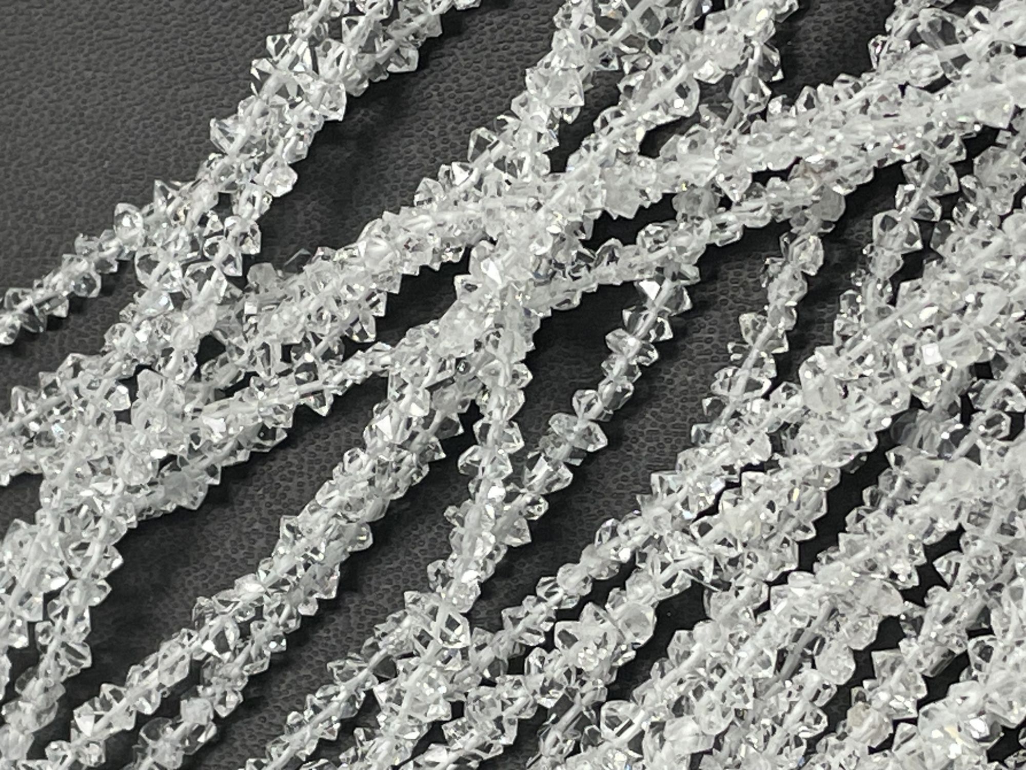 Herkimer Diamond Funky Cut Faceted Quartz