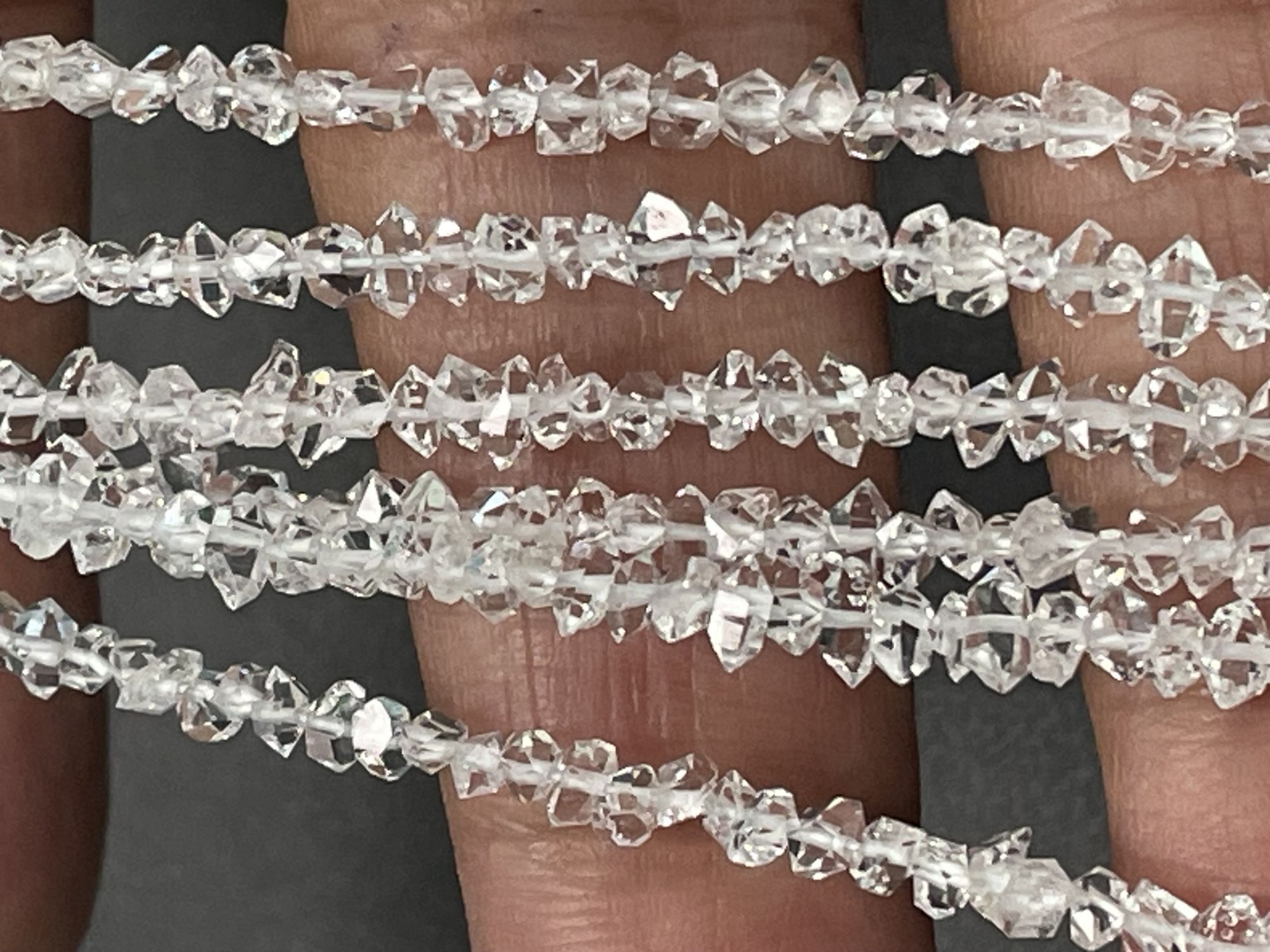 Herkimer Diamond Funky Cut Faceted Quartz