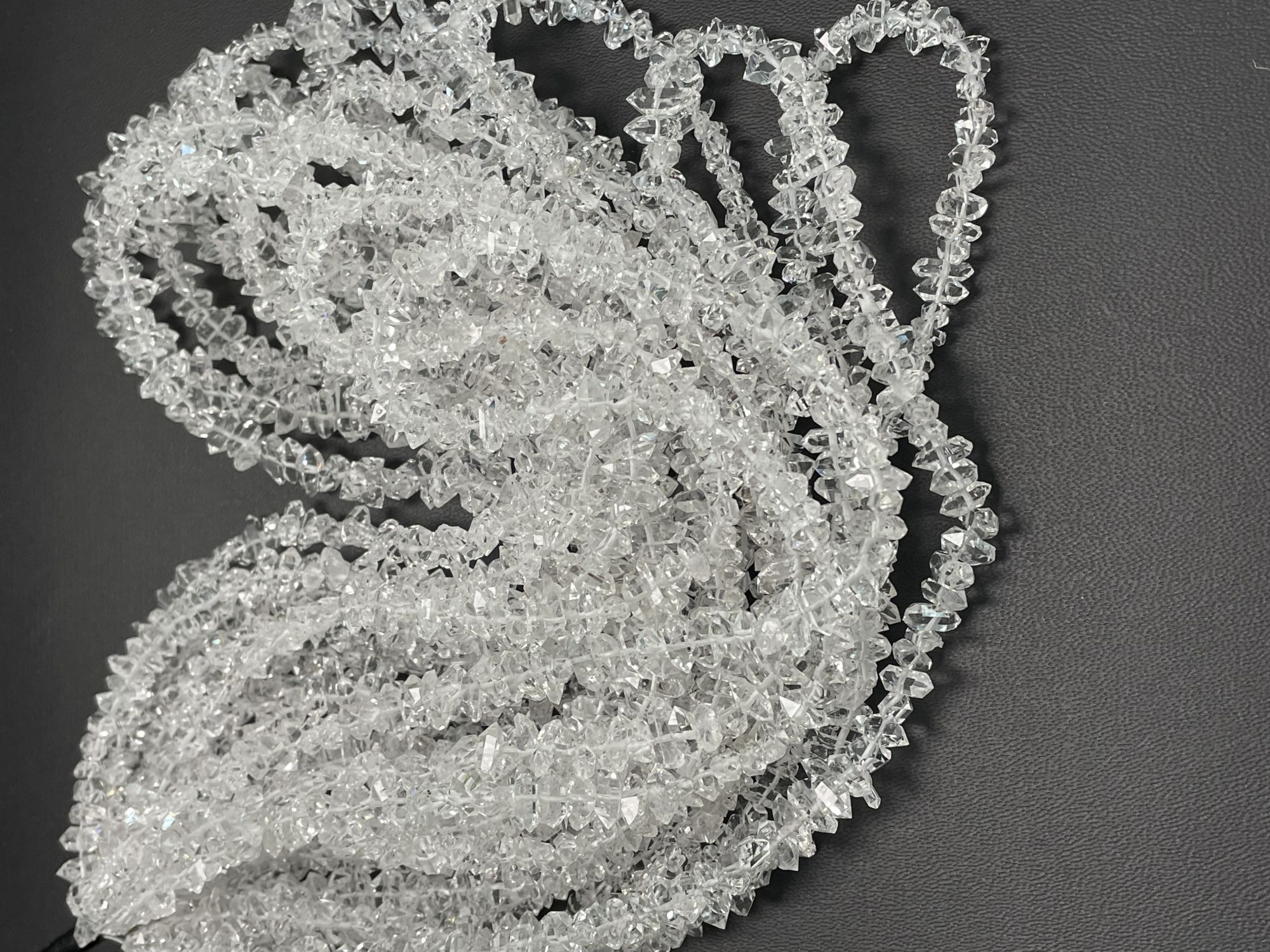 Herkimer Diamond Funky Cut Faceted Quartz