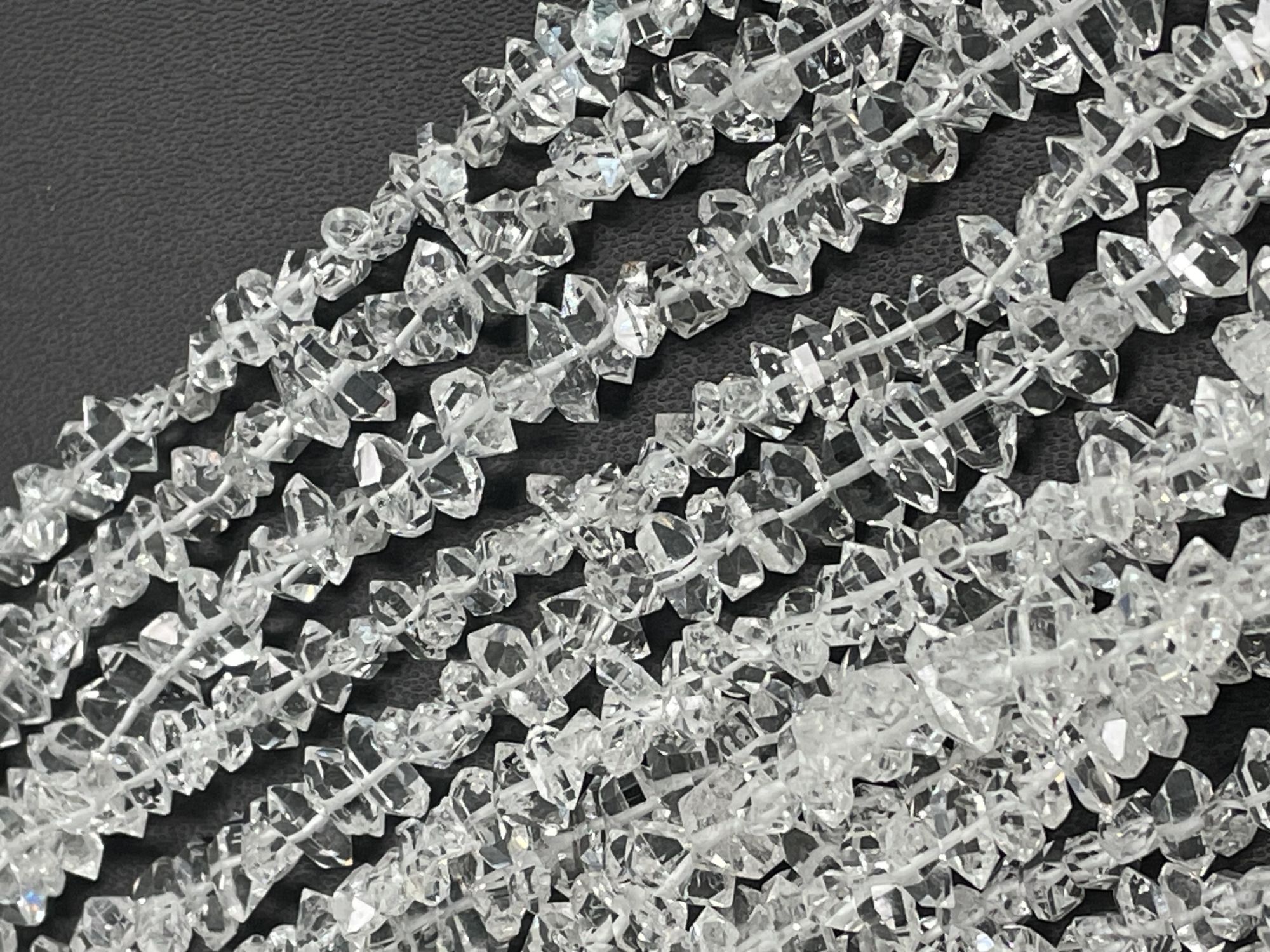 Herkimer Diamond Funky Cut Faceted Quartz