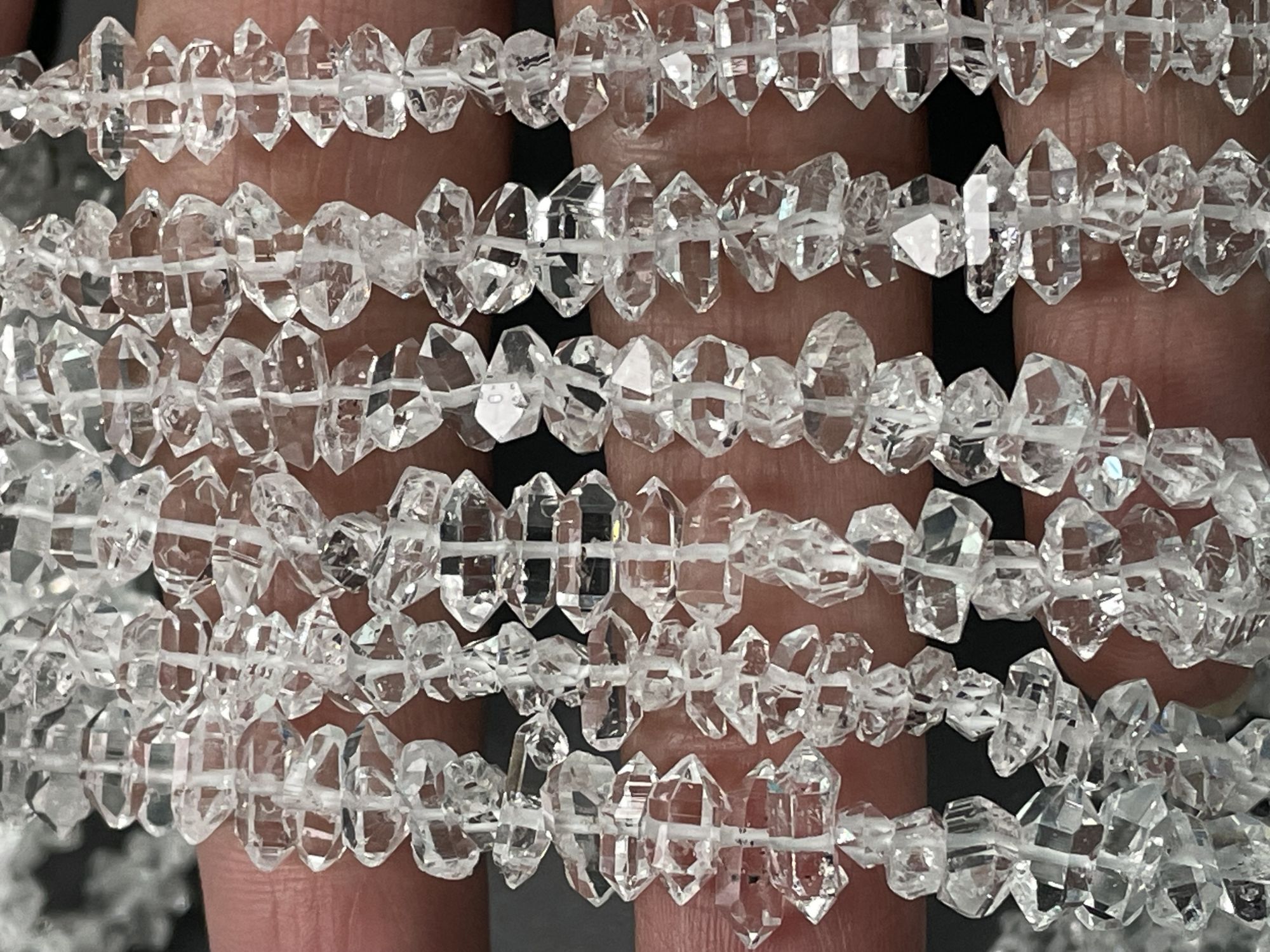 Herkimer Diamond Funky Cut Faceted Quartz