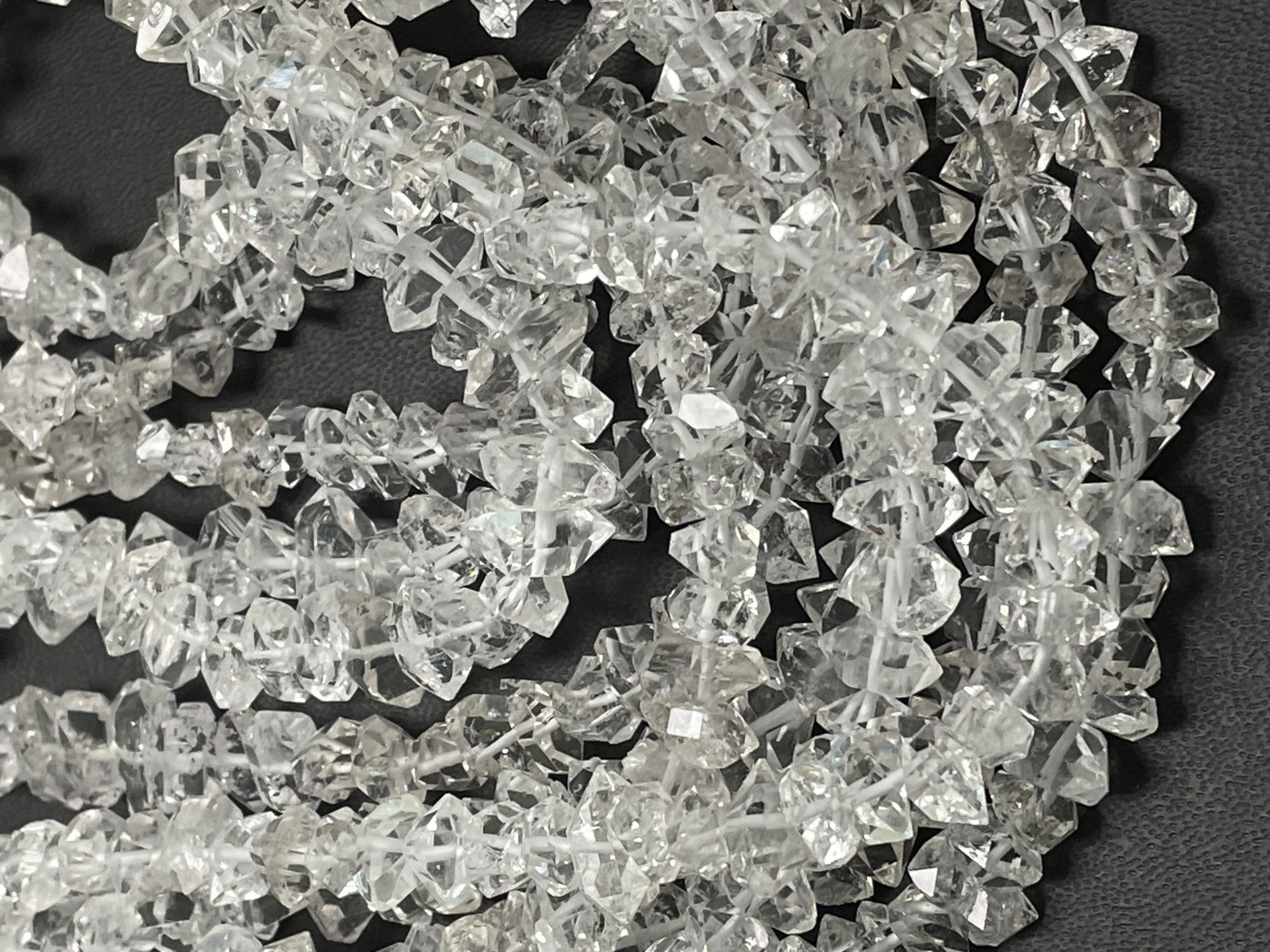 Hrkimer Dimond Funky Cut Faceted Quartz