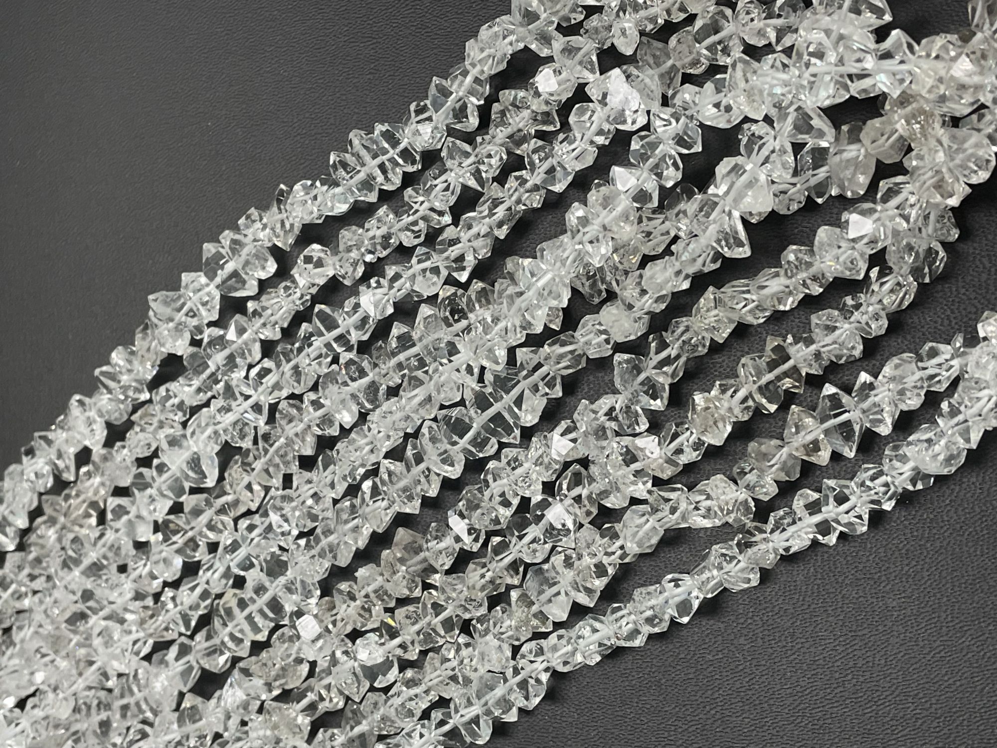 Hrkimer Dimond Funky Cut Faceted Quartz