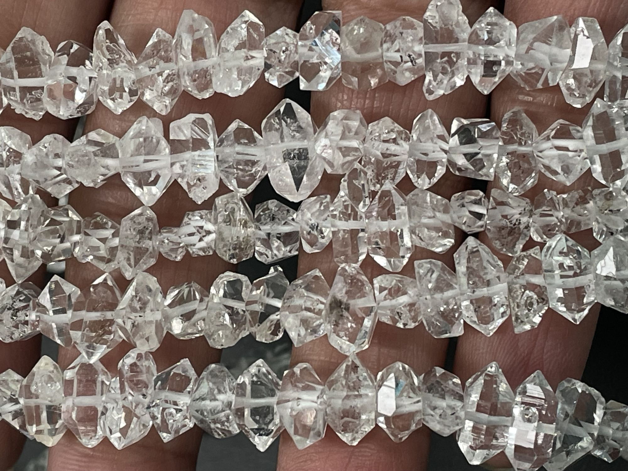 Hrkimer Dimond Funky Cut Faceted Quartz