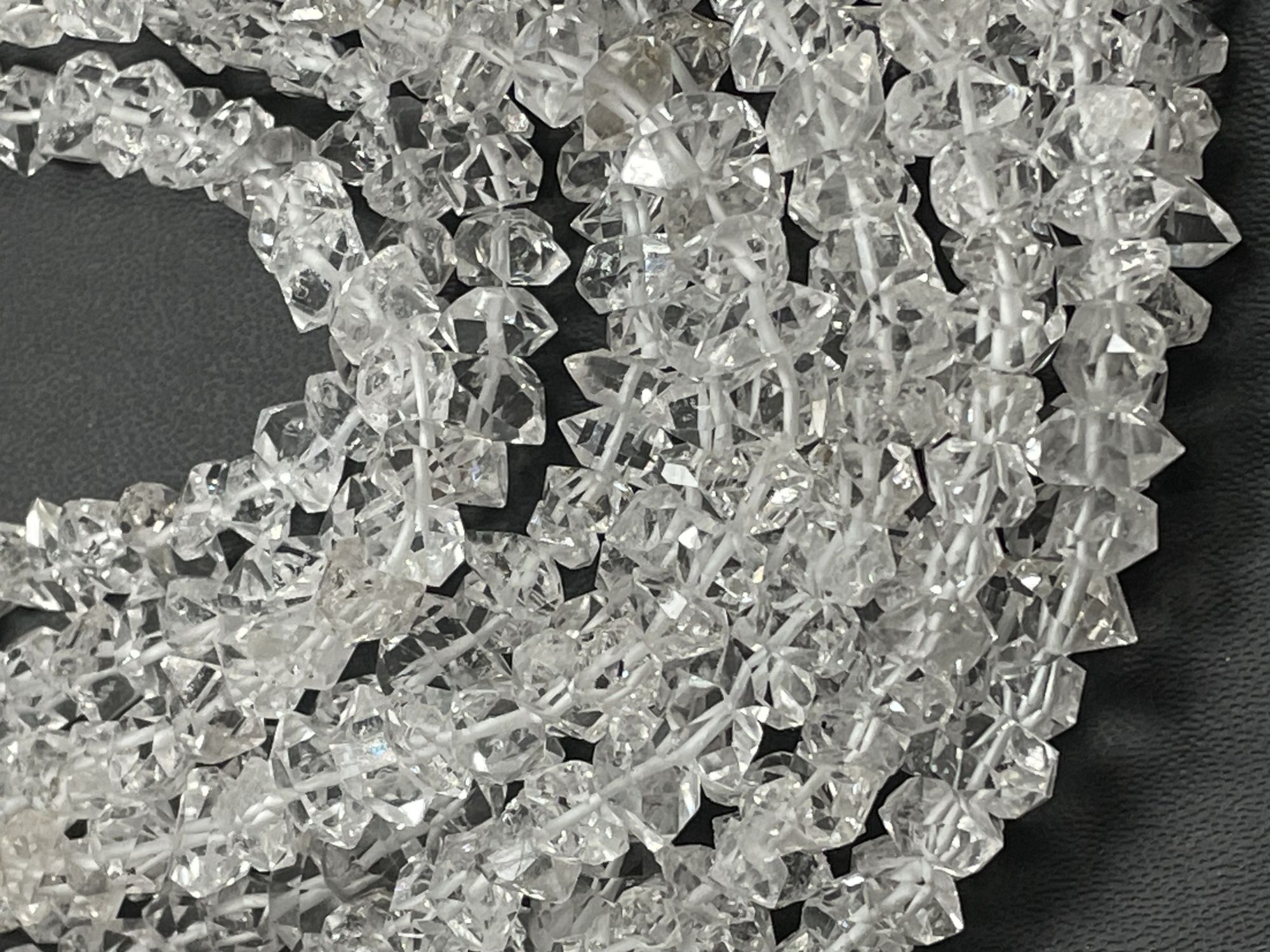 Herkimer Diamond Funky Cut Faceted Quartz