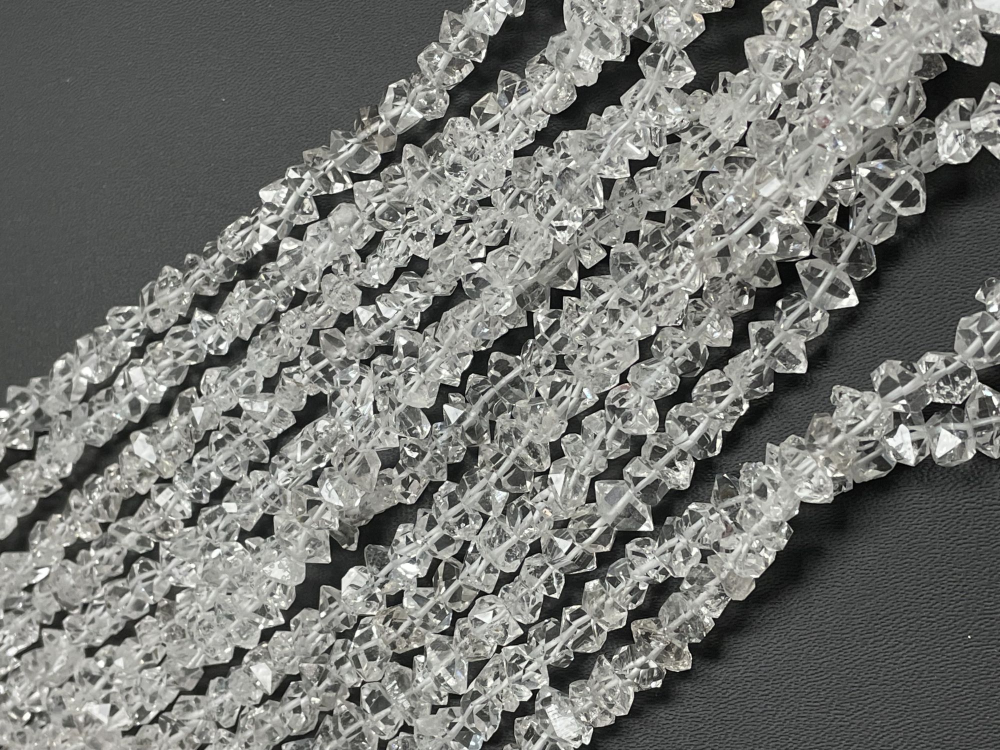 Herkimer Diamond Funky Cut Faceted Quartz