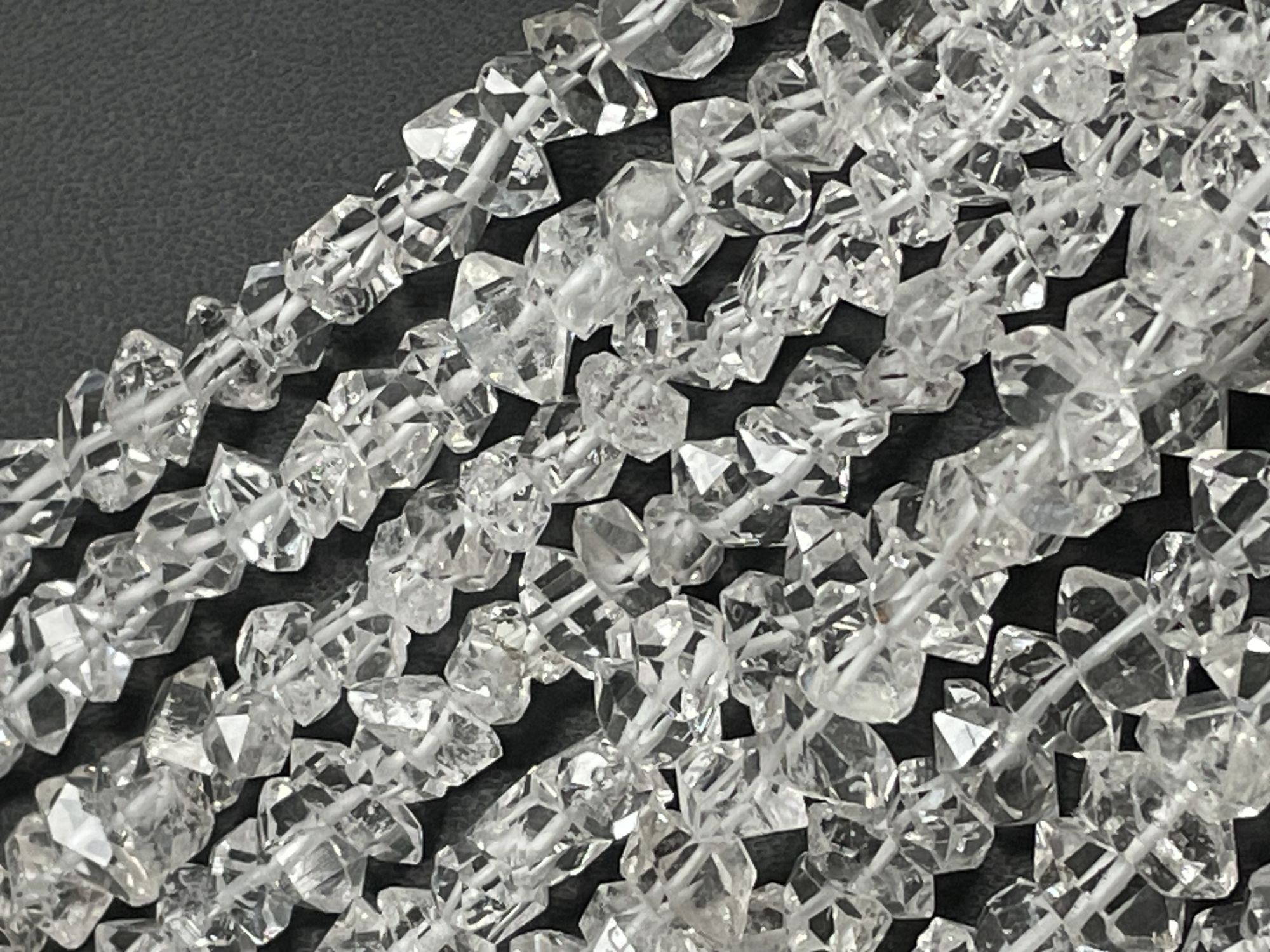 Herkimer Diamond Funky Cut Faceted Quartz