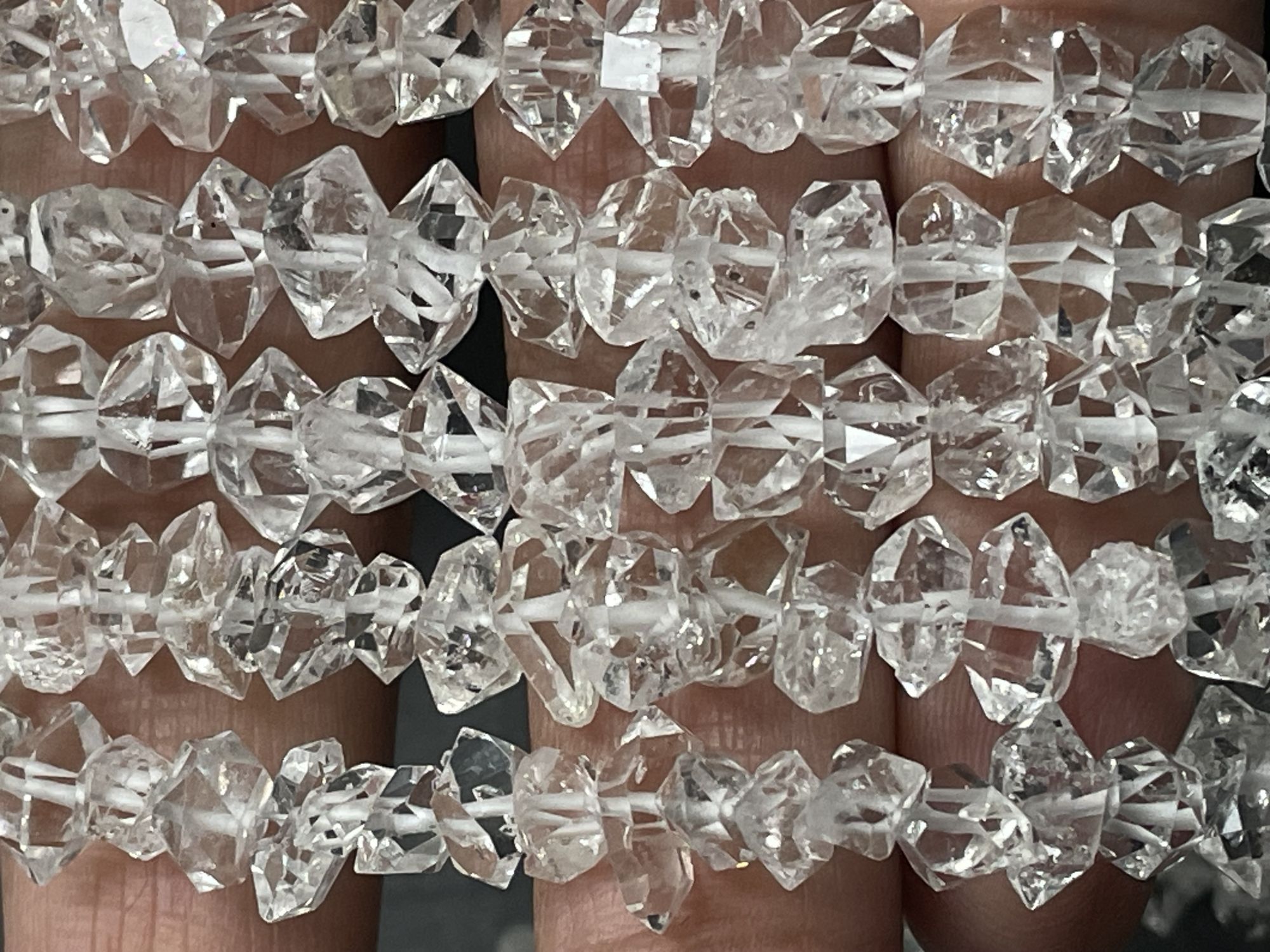 Herkimer Diamond Funky Cut Faceted Quartz