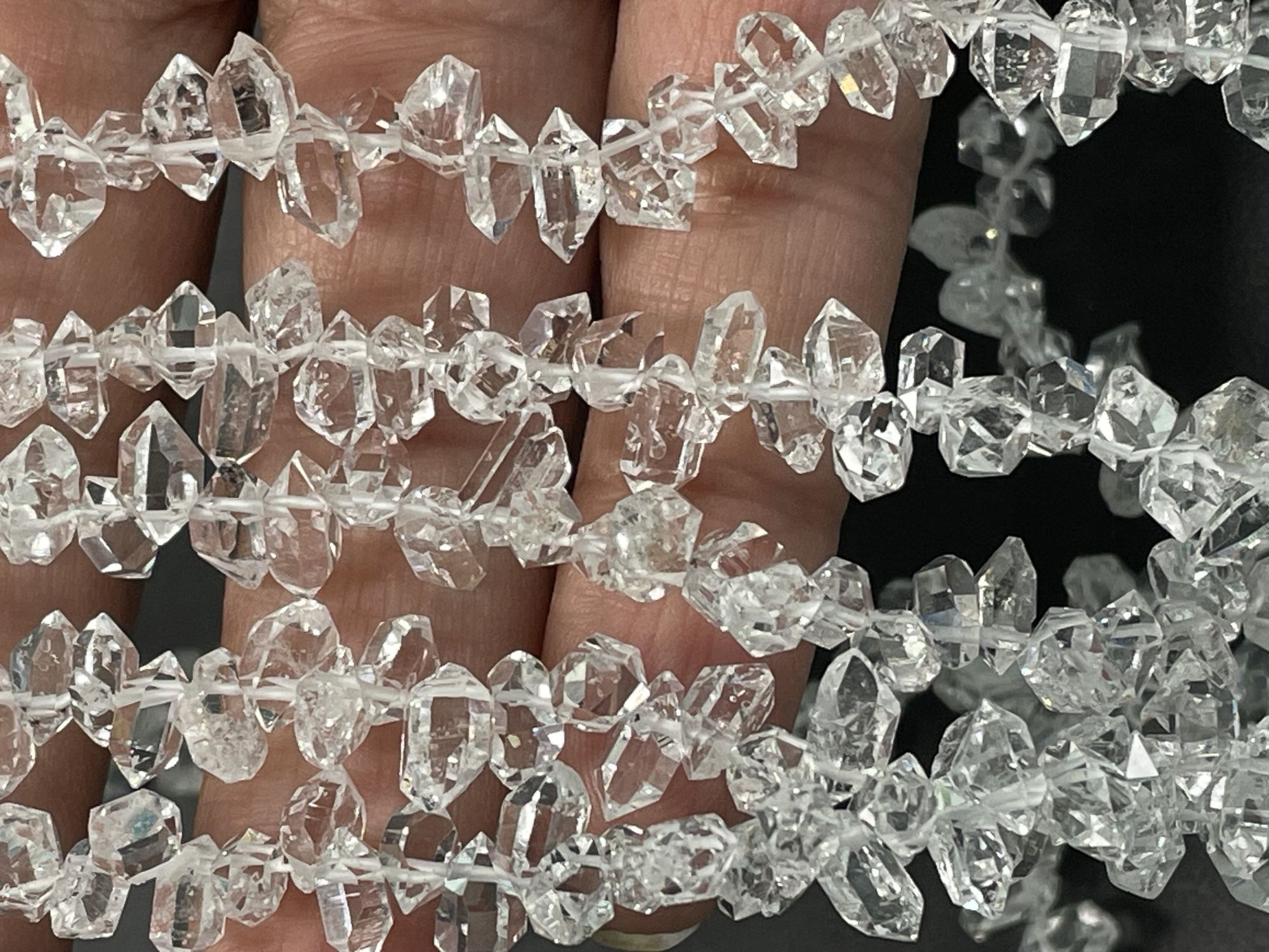Herkimer Diamond Funky Cut Faceted Quartz