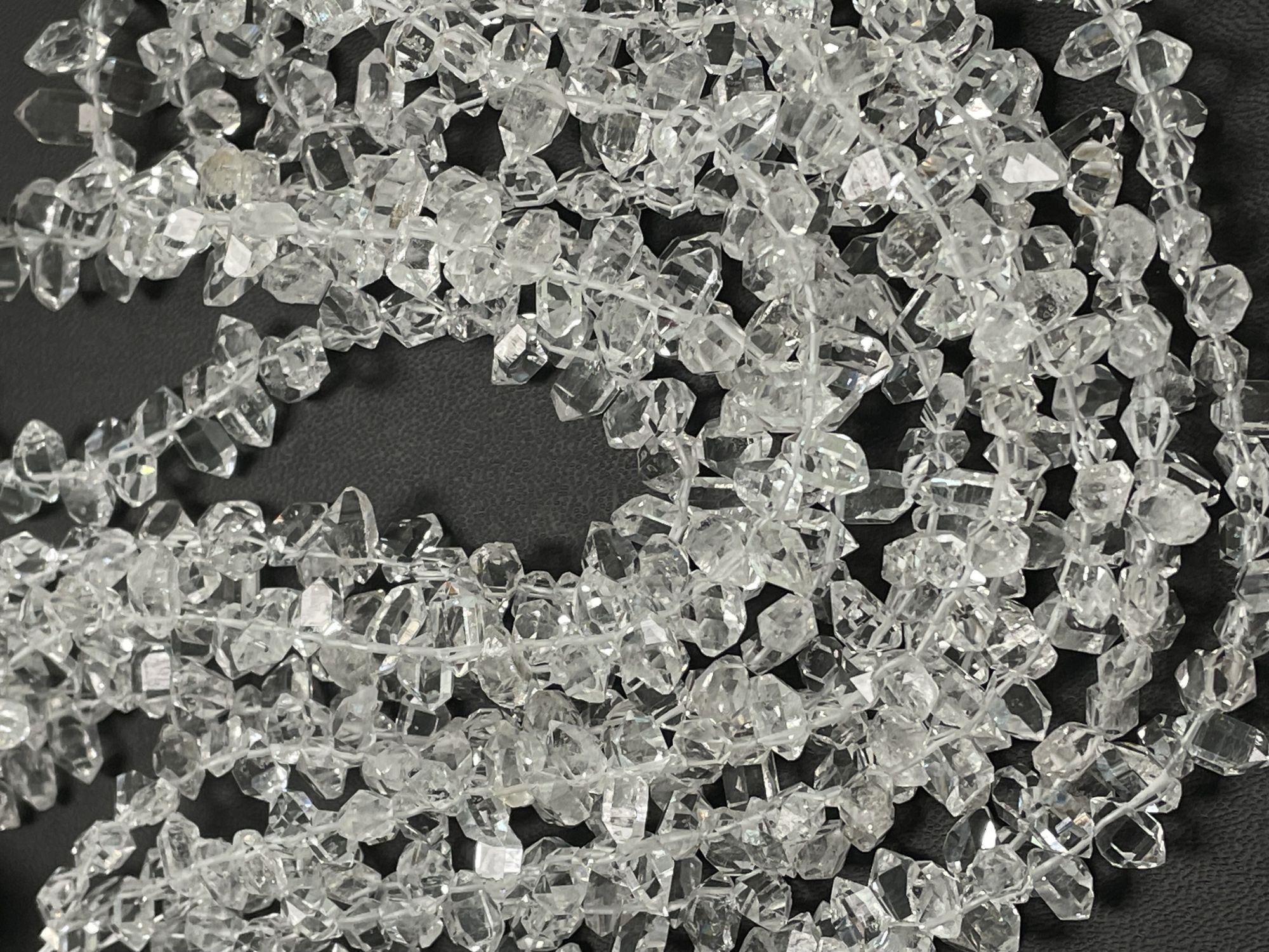 Herkimer Diamond Funky Cut Faceted Quartz