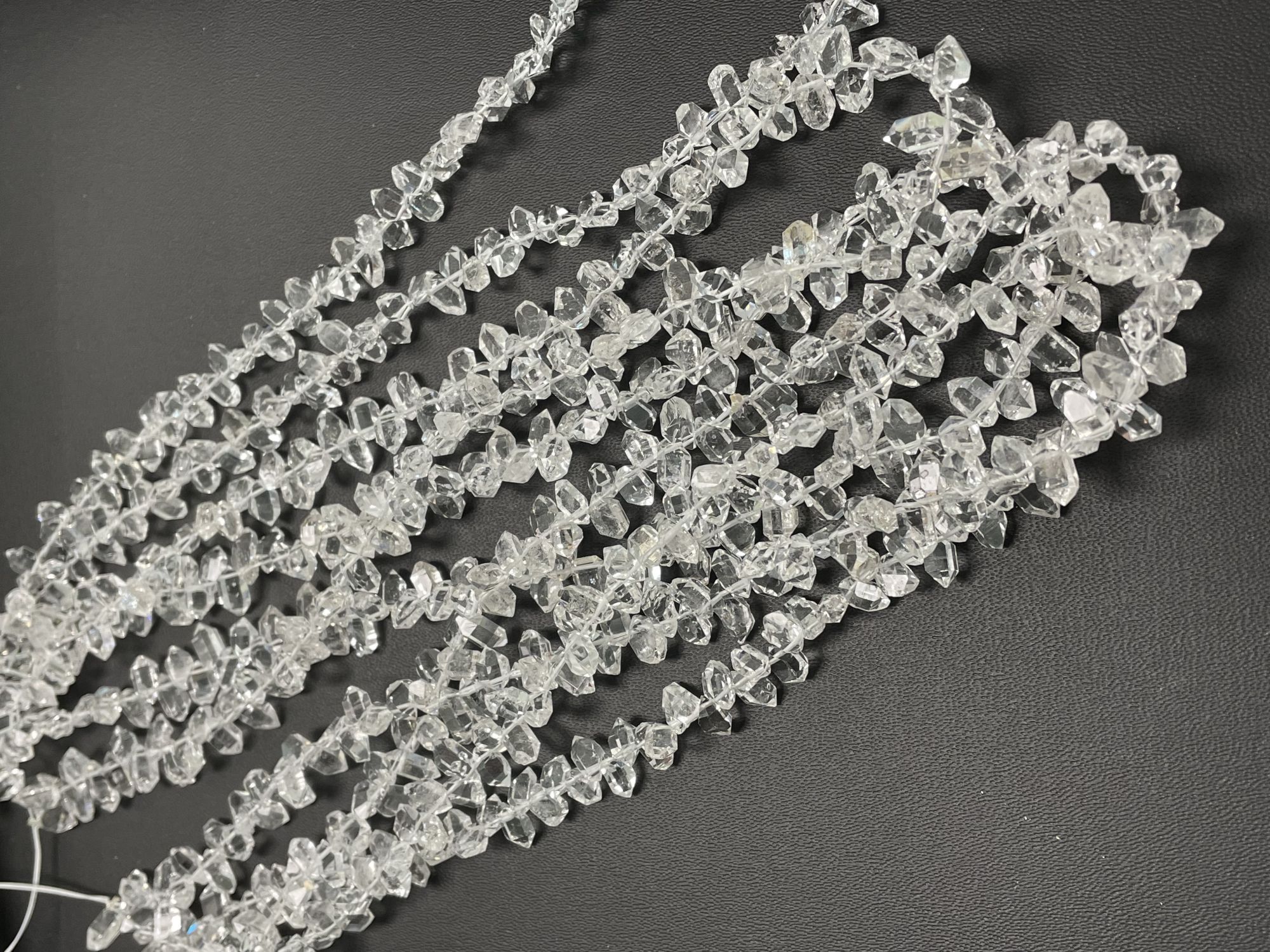 Herkimer Diamond Funky Cut Faceted Quartz