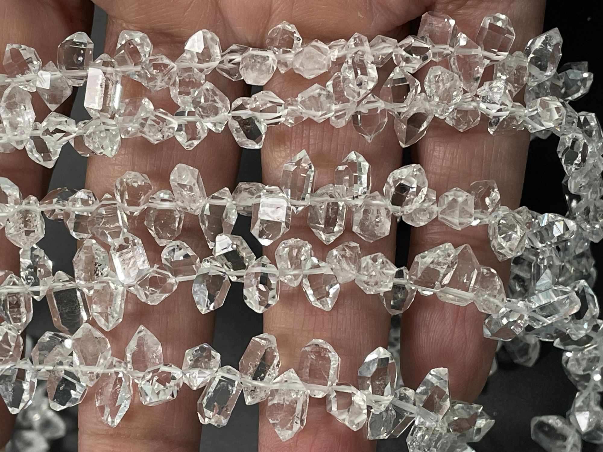 Herkimer Diamond Funky Cut Faceted Quartz