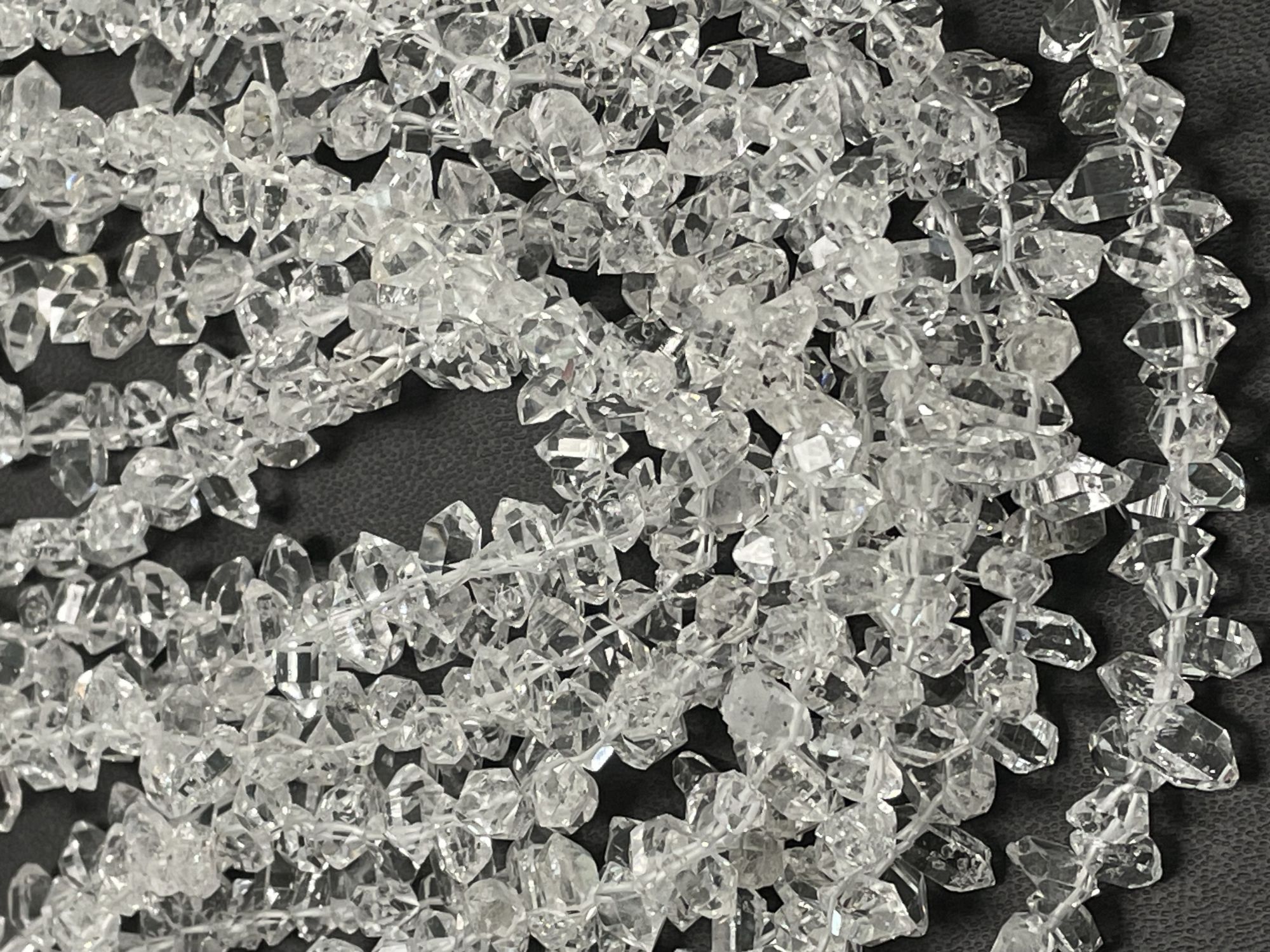 Herkimer Diamond Funky Cut Faceted Quartz