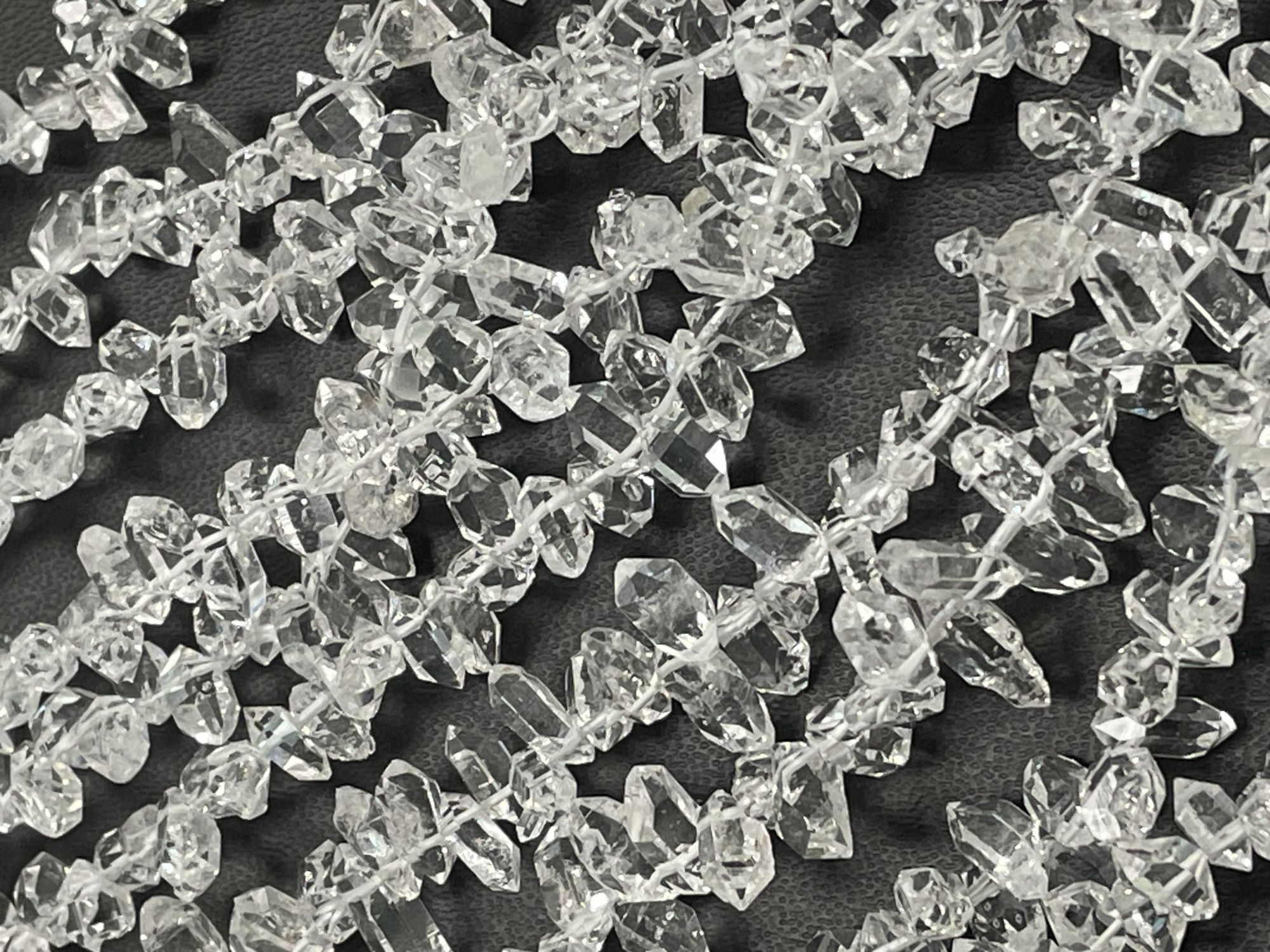 Herkimer Diamond Funky Cut Faceted Quartz