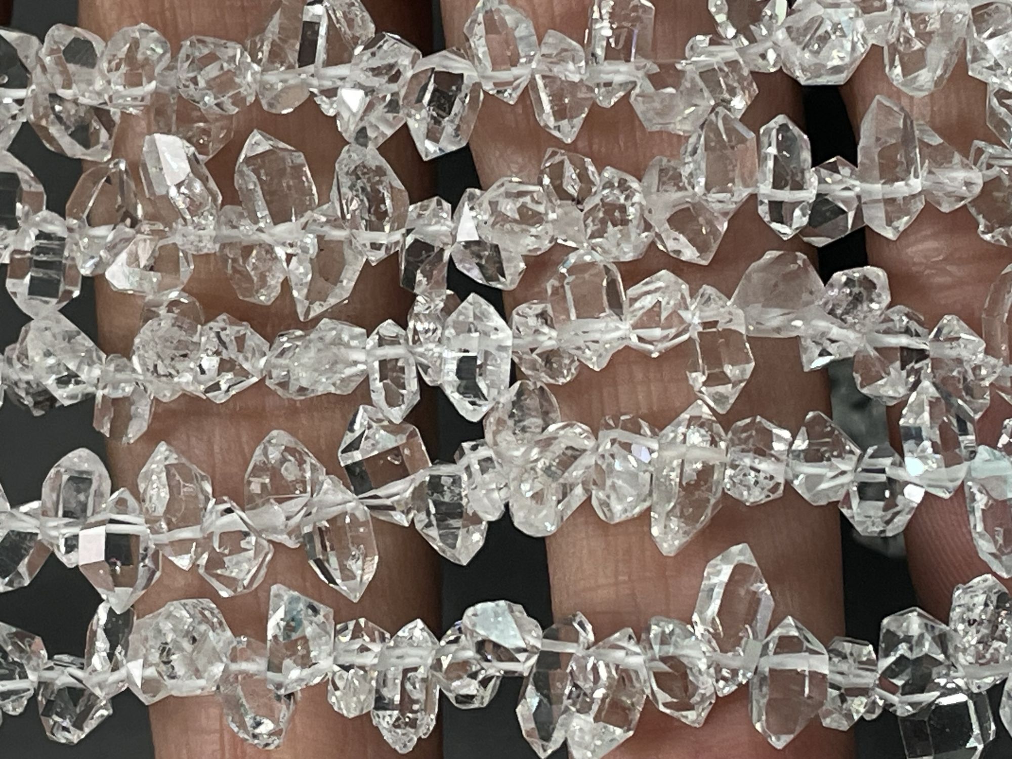 Herkimer Diamond Funky Cut Faceted Quartz