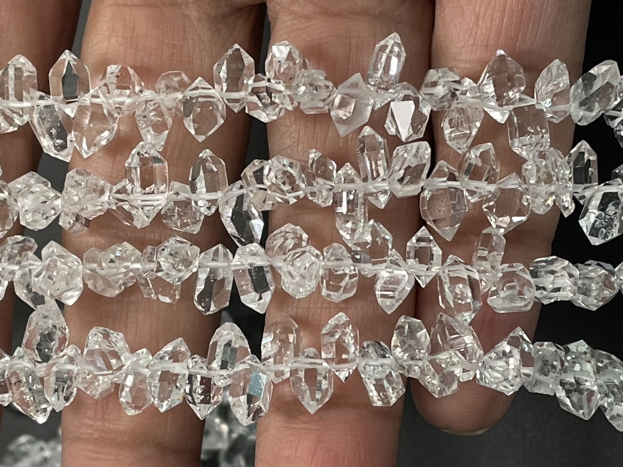 Herkimer Diamond Funky Cut Faceted Quartz