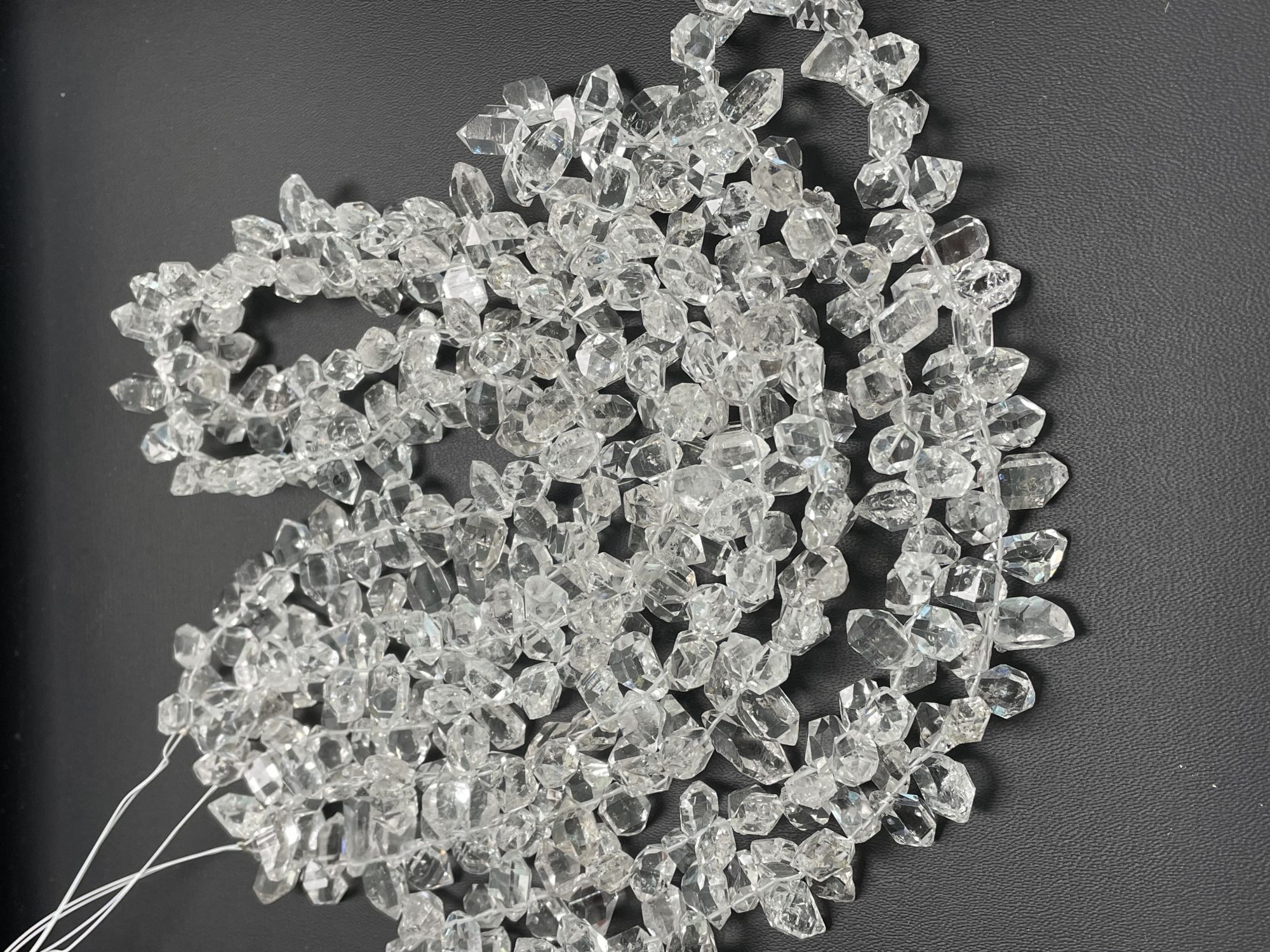 Herkimer Diamond Funky Cut Faceted Quartz