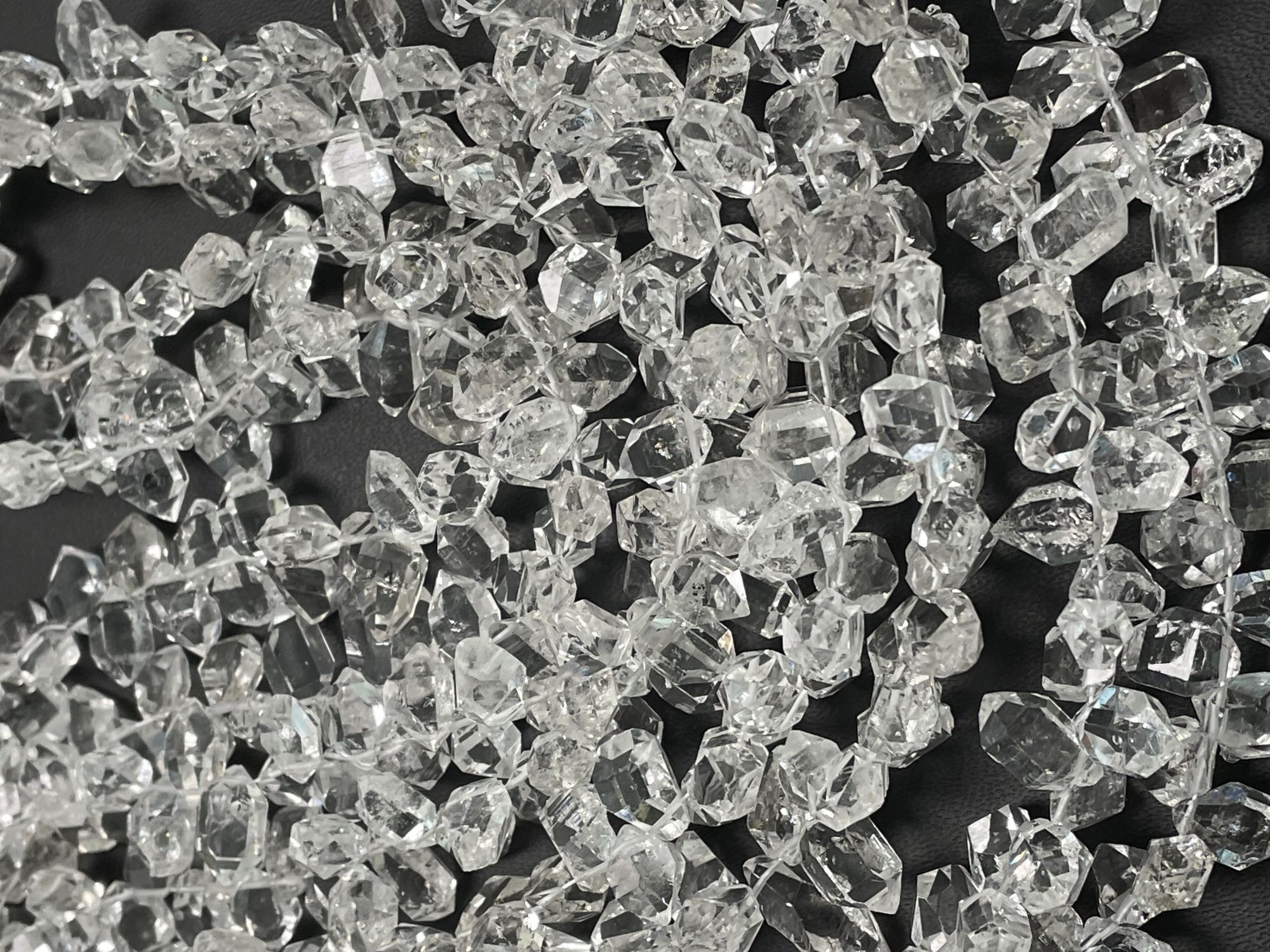 Herkimer Diamond Funky Cut Faceted Quartz