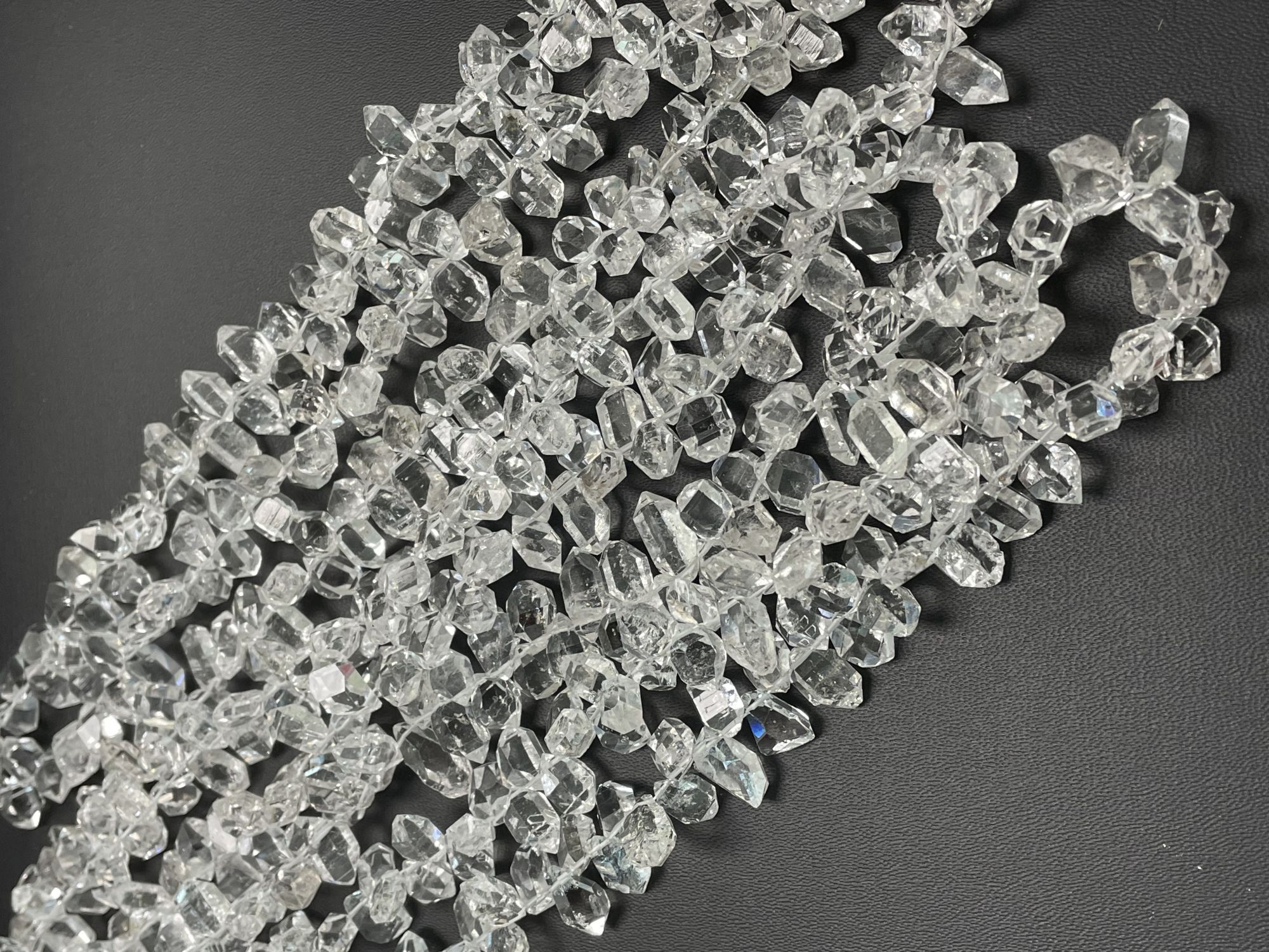 Herkimer Diamond Funky Cut Faceted Quartz