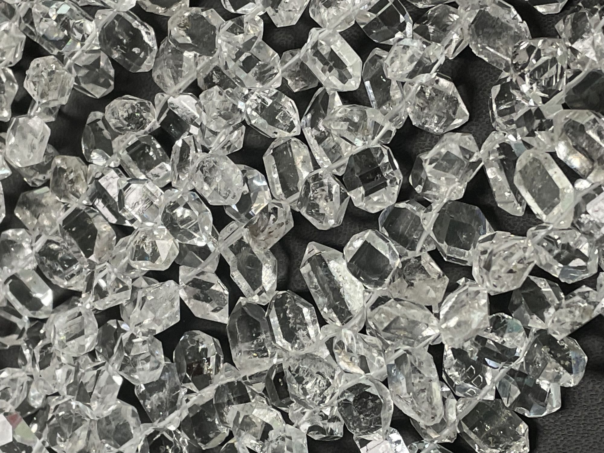 Herkimer Diamond Funky Cut Faceted Quartz