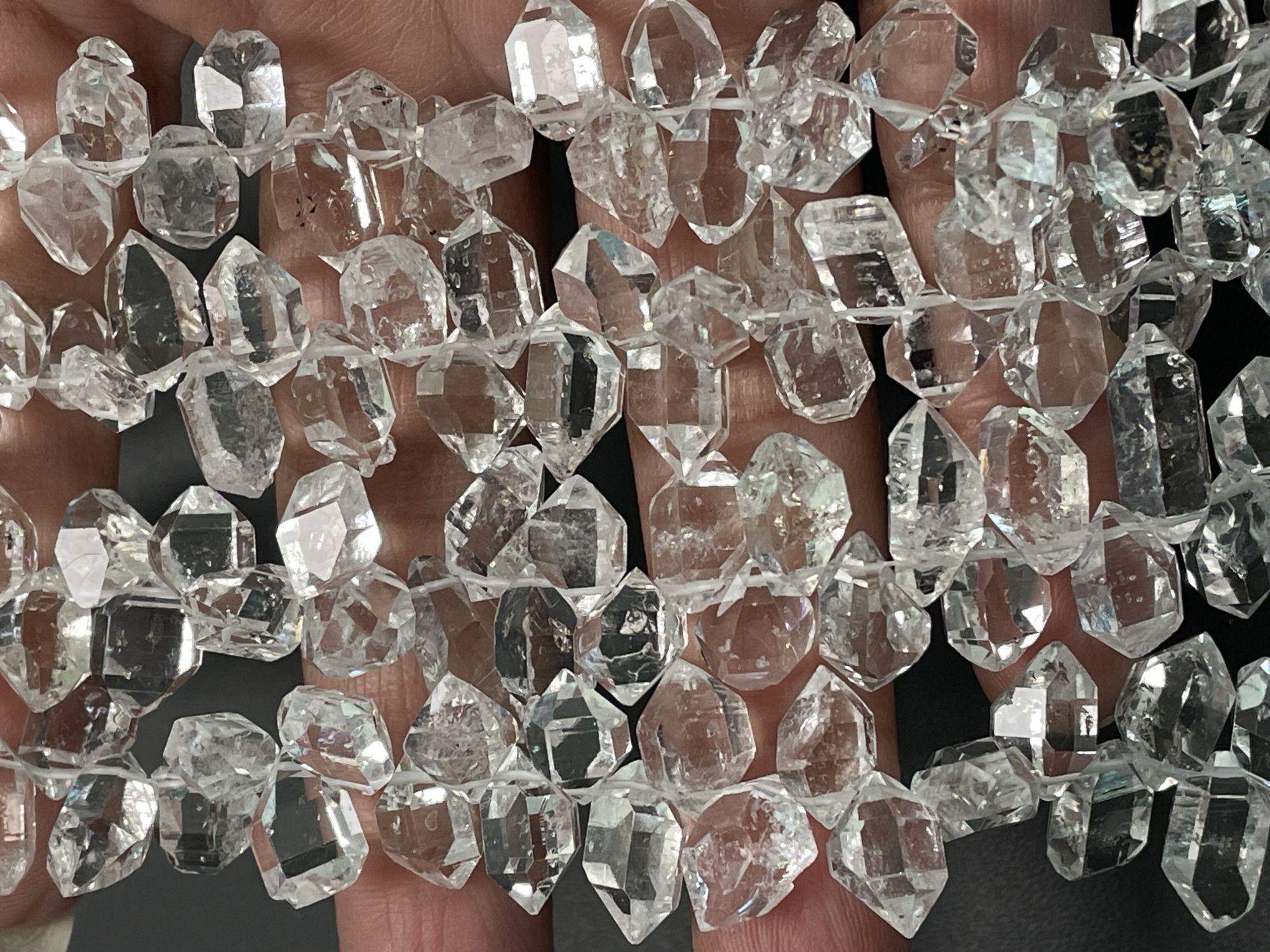 Herkimer Diamond Funky Cut Faceted Quartz