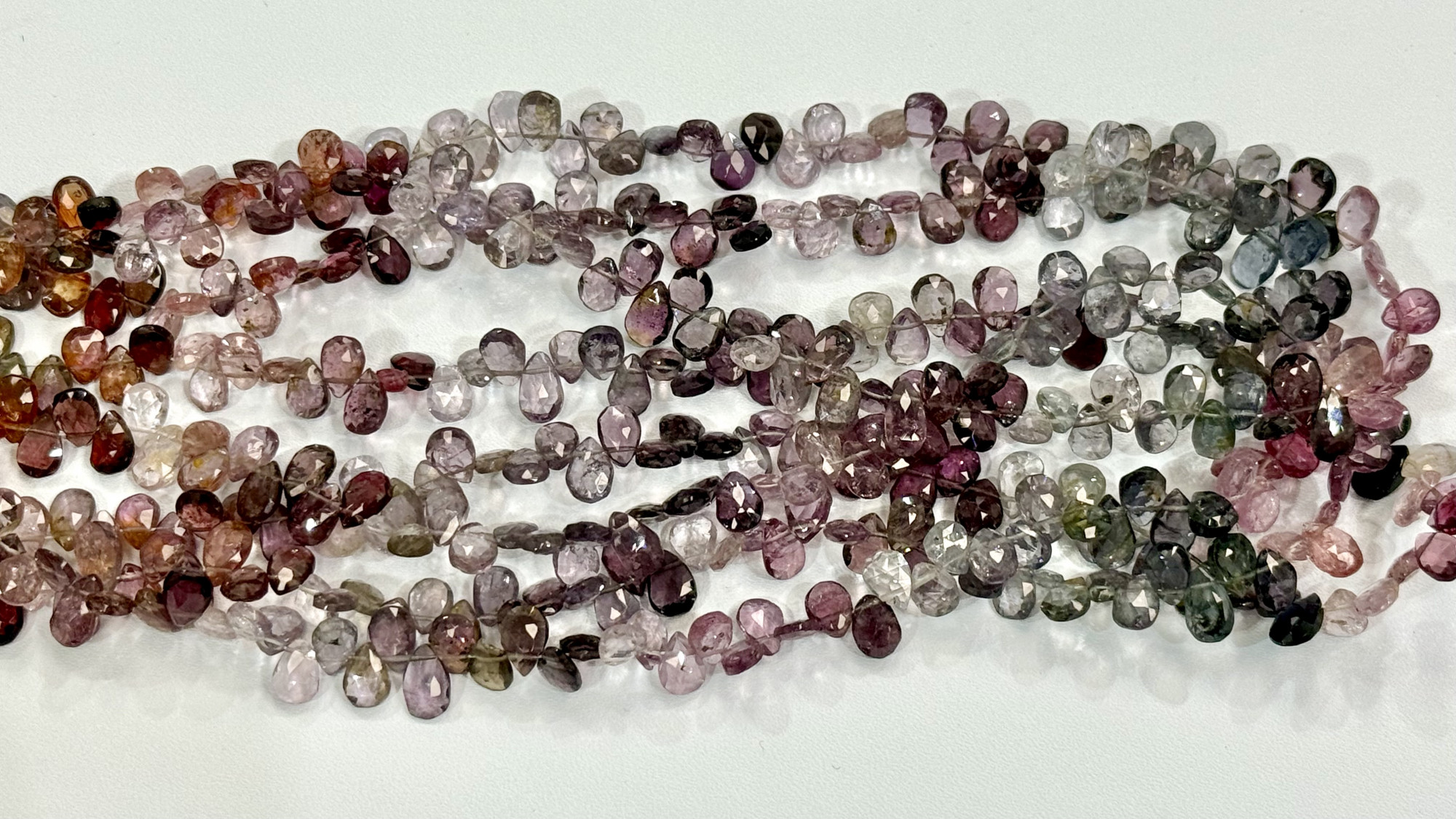 Multi Spinel Pears Faceted