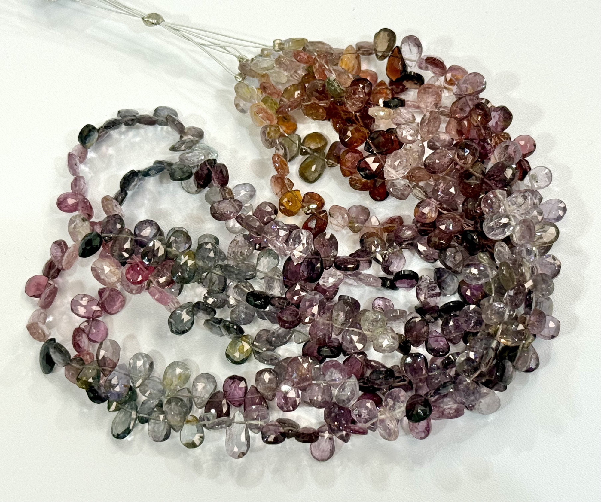 Multi Spinel Pears Faceted