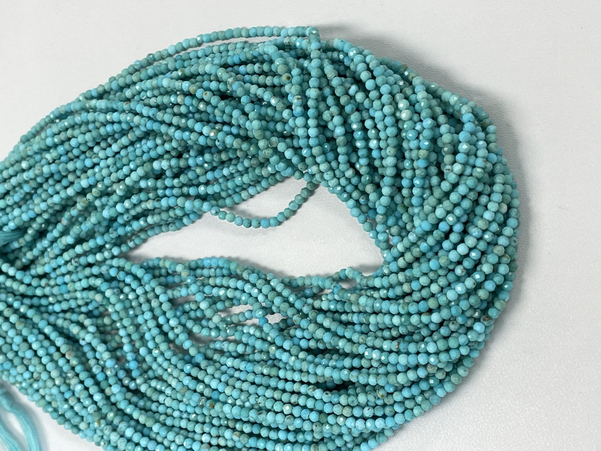Arizona Turquoise Rondelle Faceted