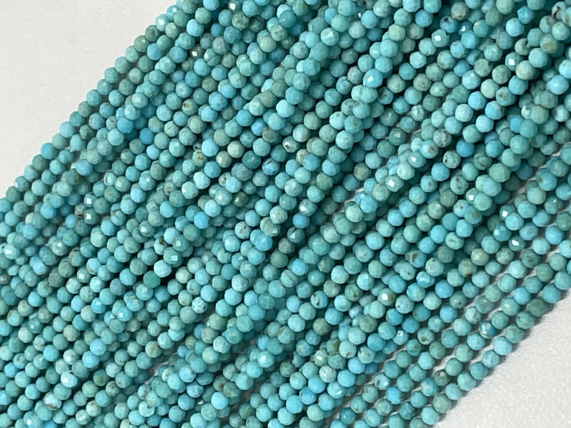 Arizona Turquoise Rondelle Faceted