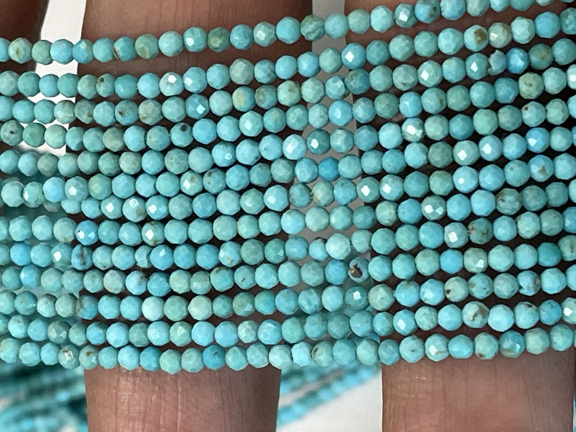 Arizona Turquoise Rondelle Faceted