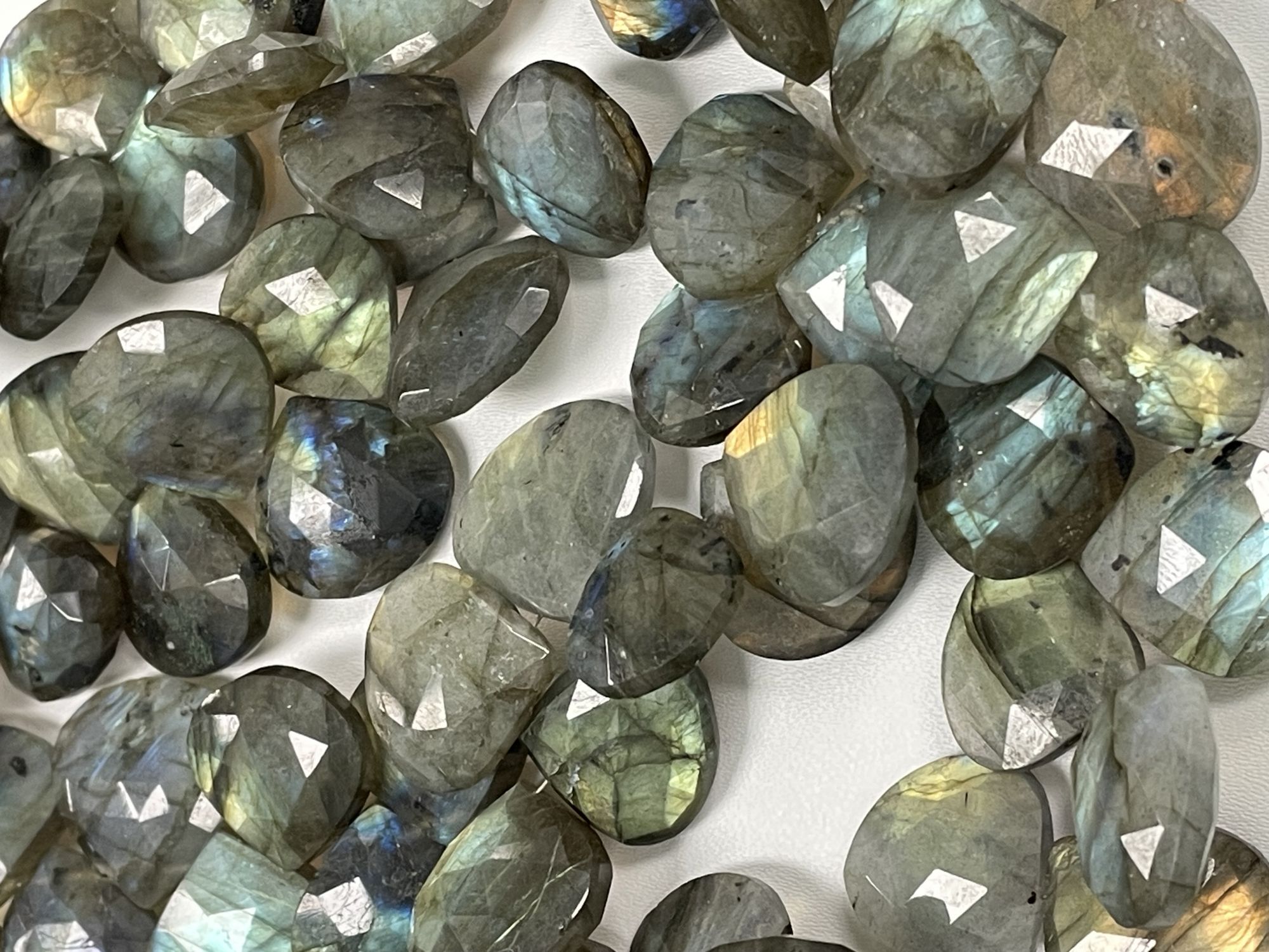 Labradorite Heart Faceted