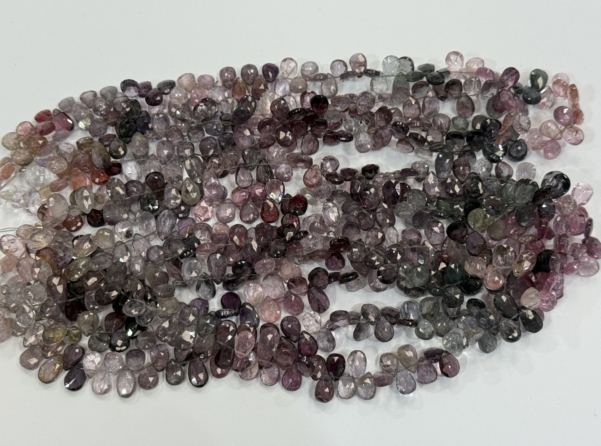 Multi Spinel Pears Faceted