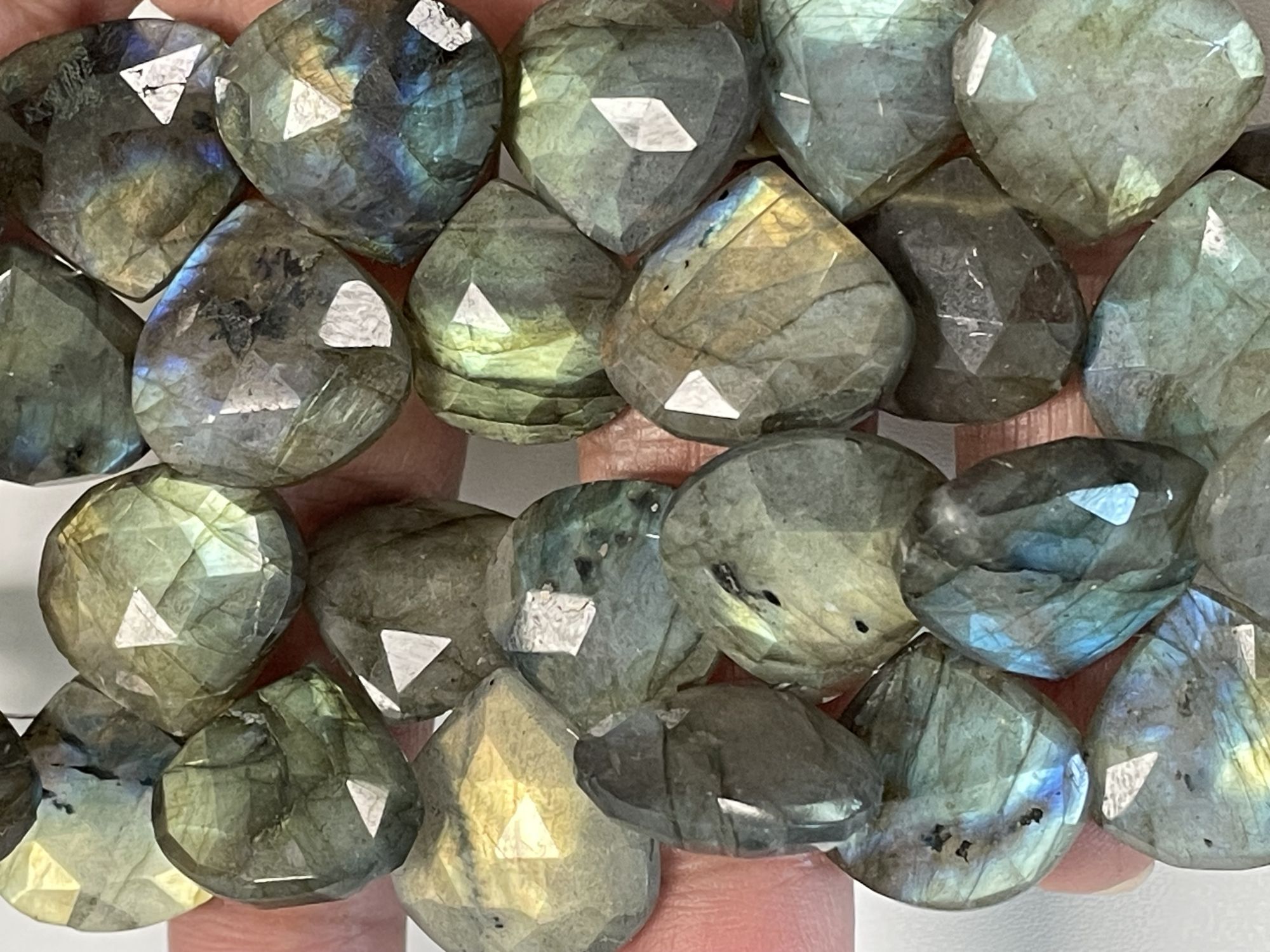 Labradorite Heart Faceted