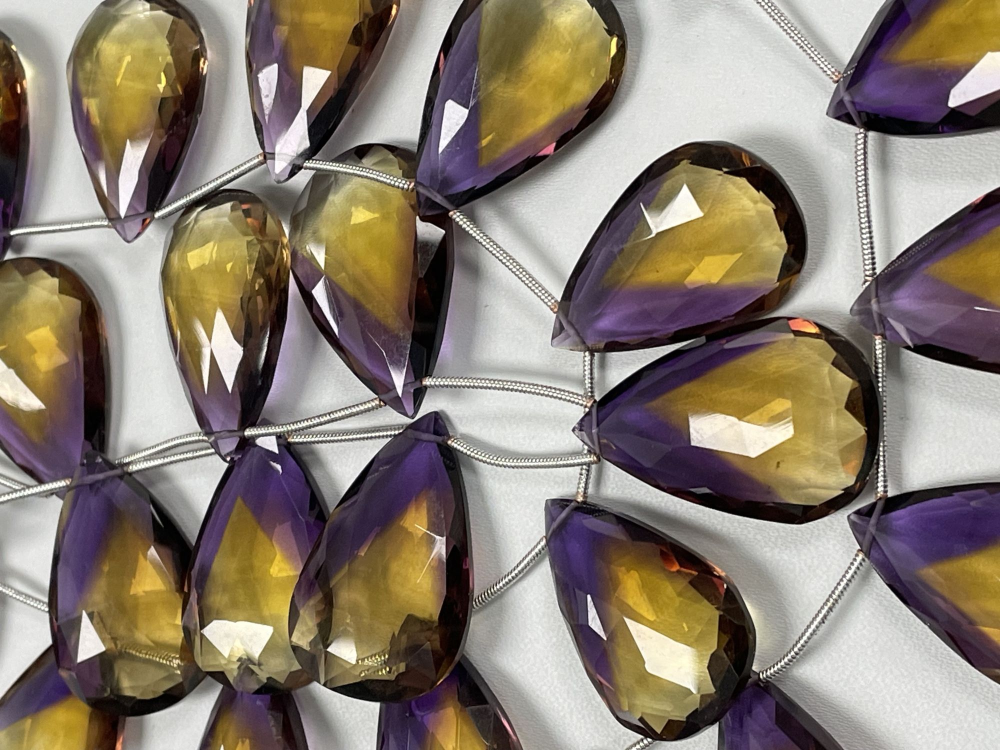 Ametrine Hydro Quartz Pear Faceted
