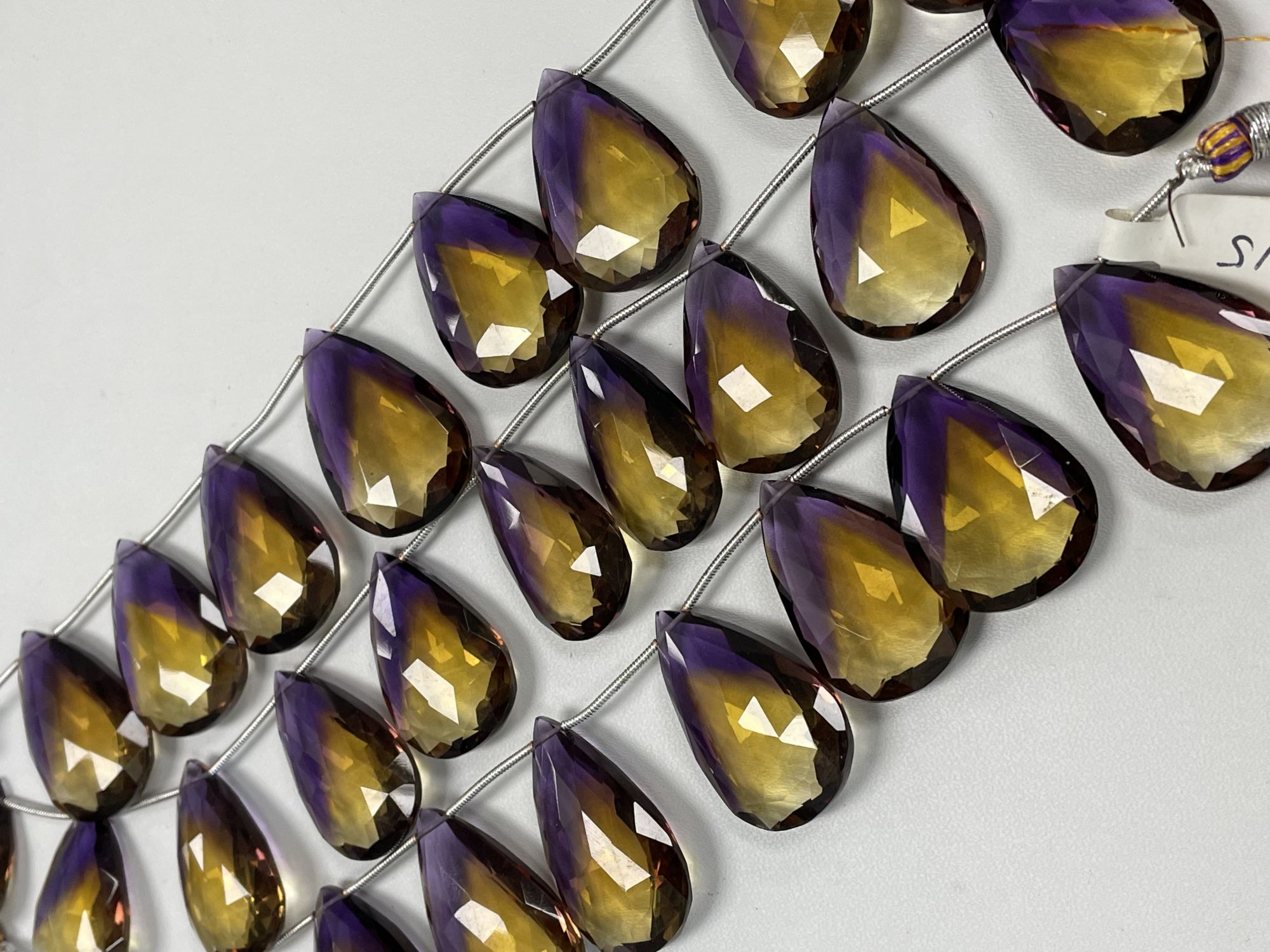 Ametrine Hydro Quartz Pear Faceted