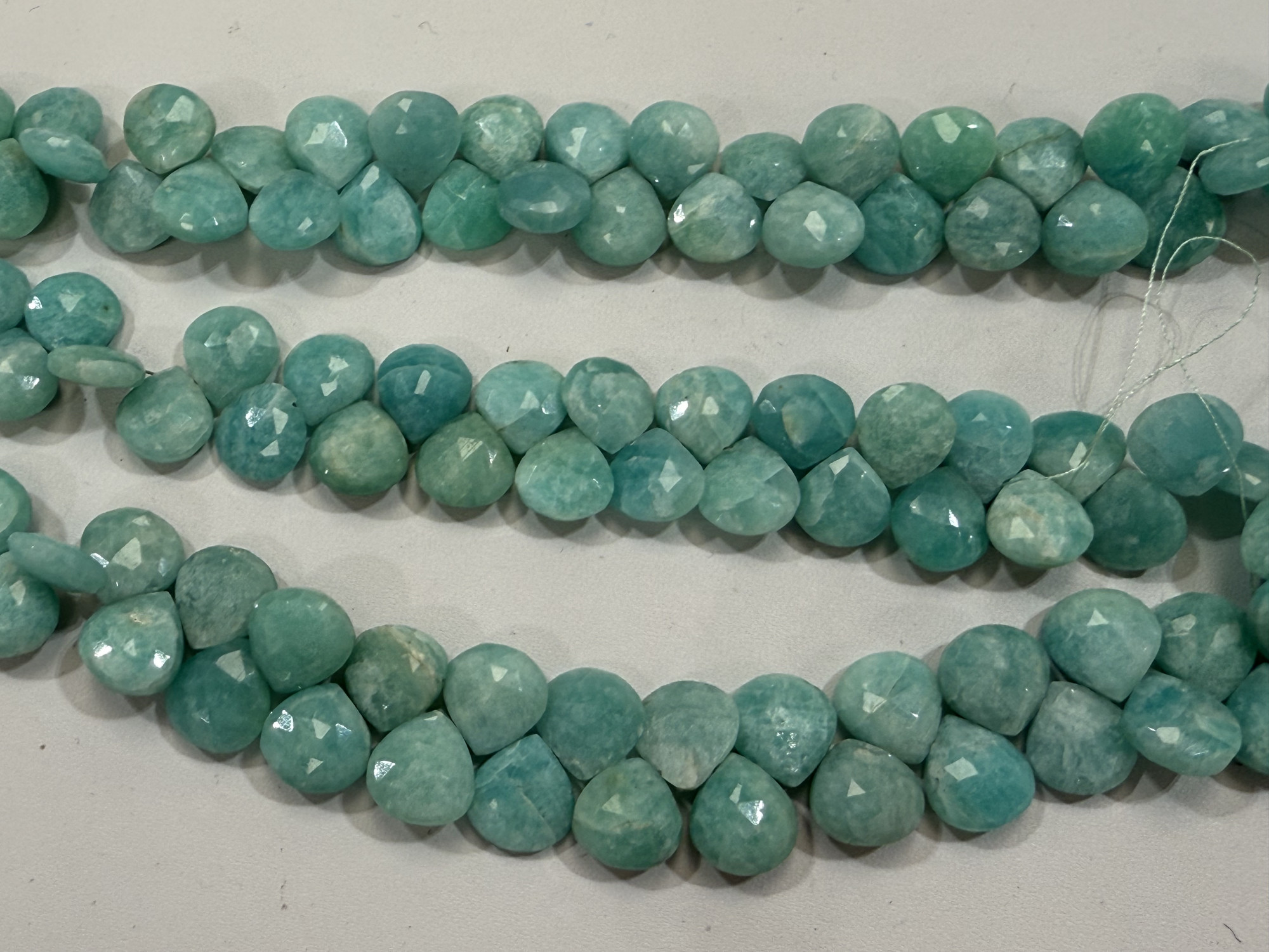 Amazonite Heart Faceted