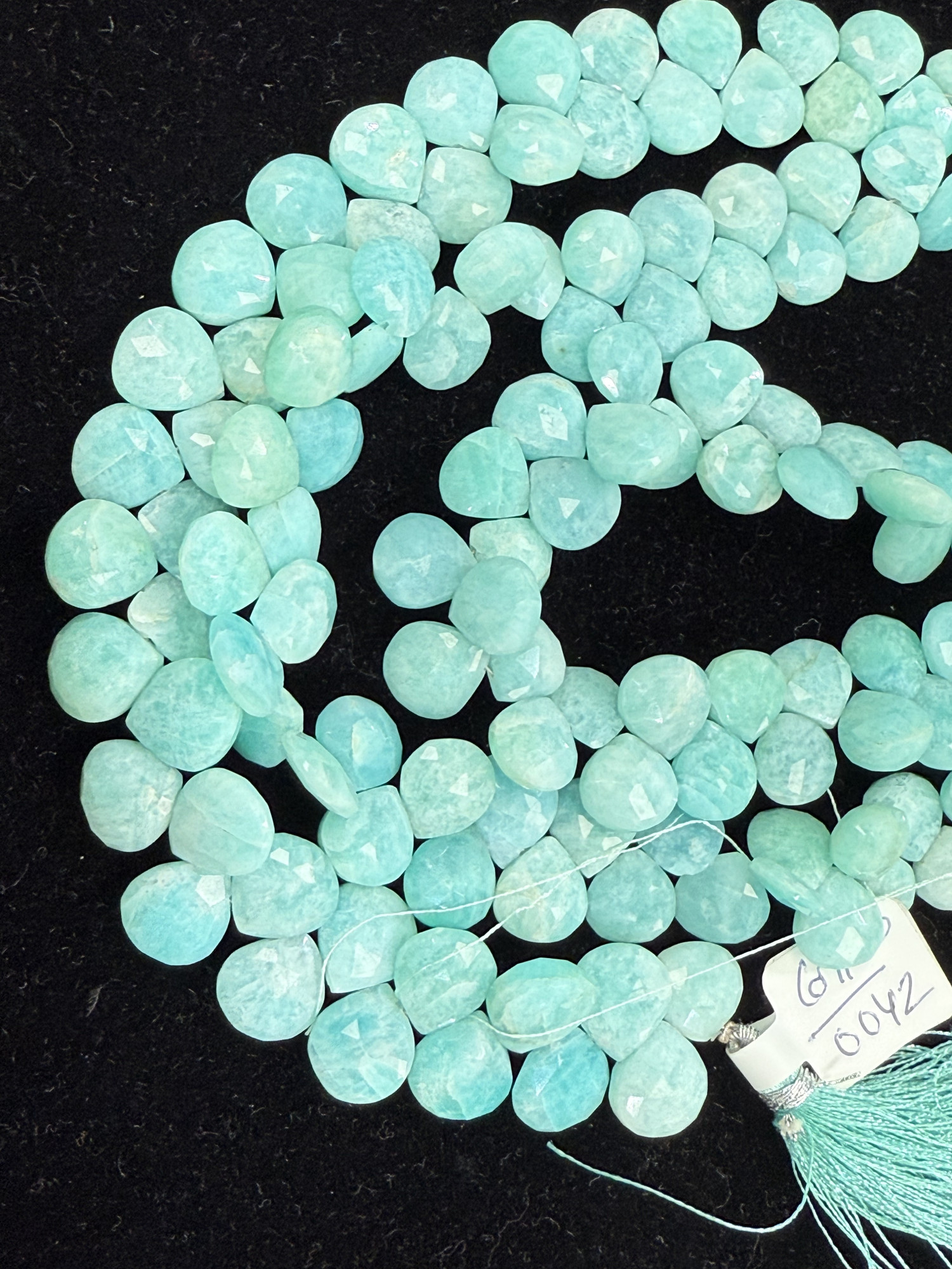 Amazonite Heart Faceted